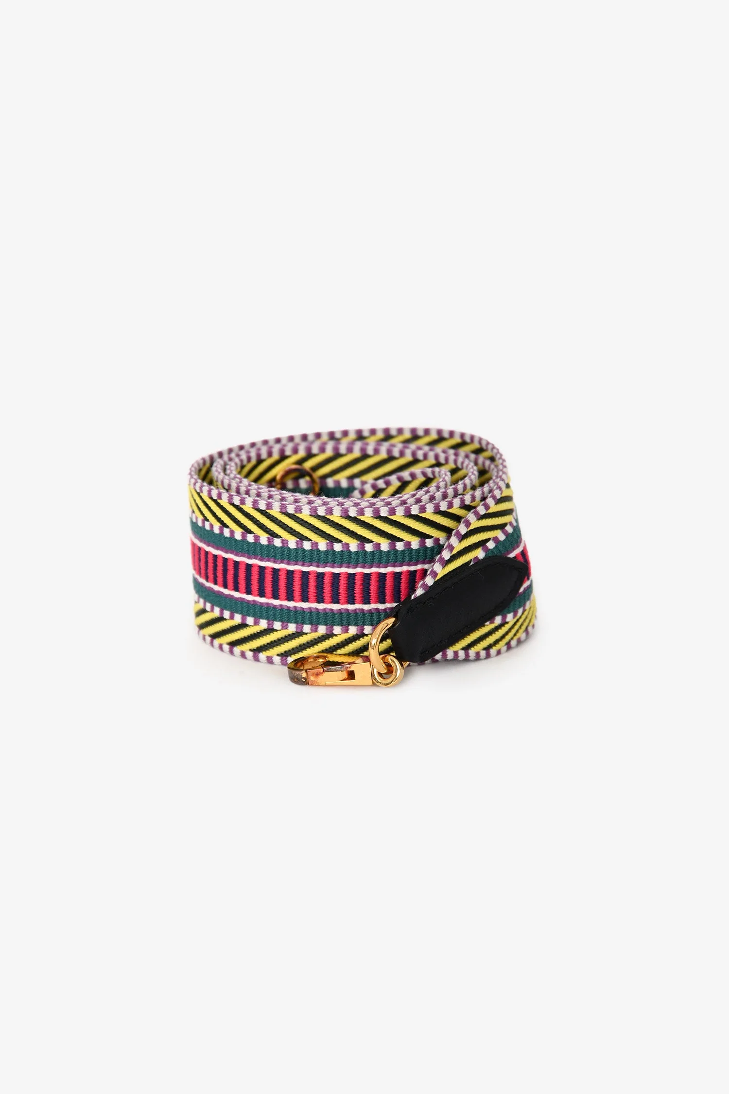 Hermès Yellow/Red Canvas Sangle Cavale 50mm Bag Strap - Image 2