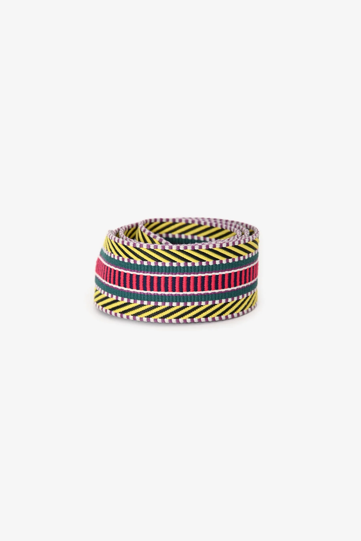 Hermès Yellow/Red Canvas Sangle Cavale 50mm Bag Strap - Image 4