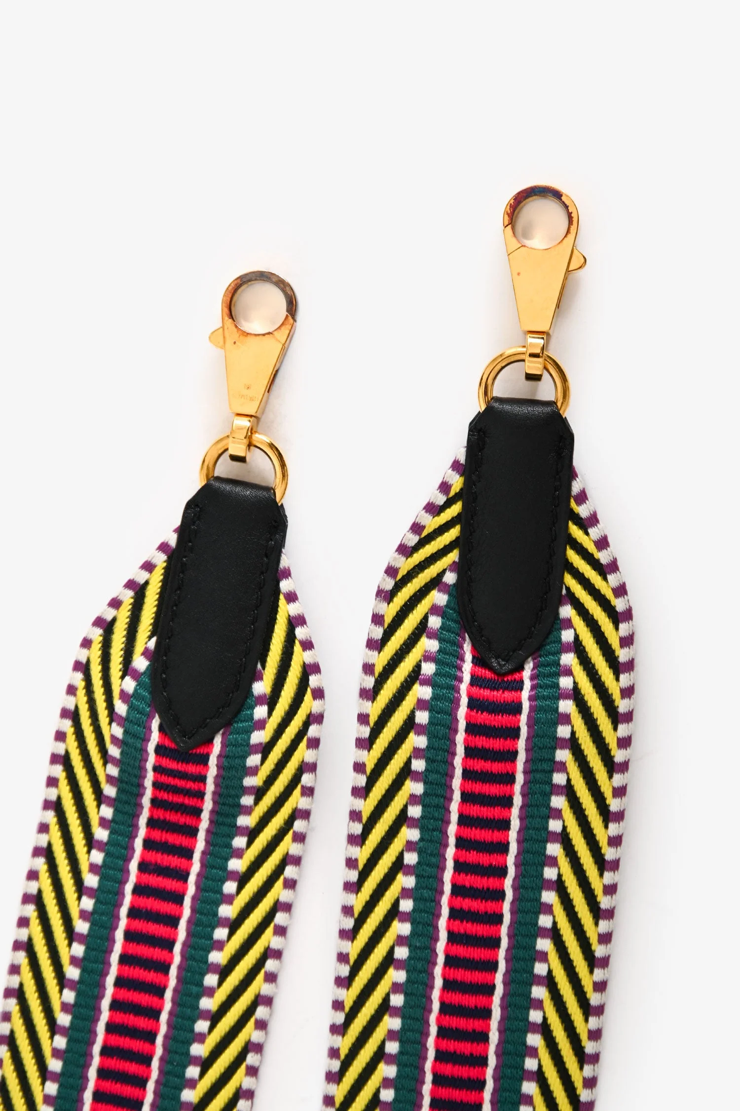 Hermès Yellow/Red Canvas Sangle Cavale 50mm Bag Strap - Image 5