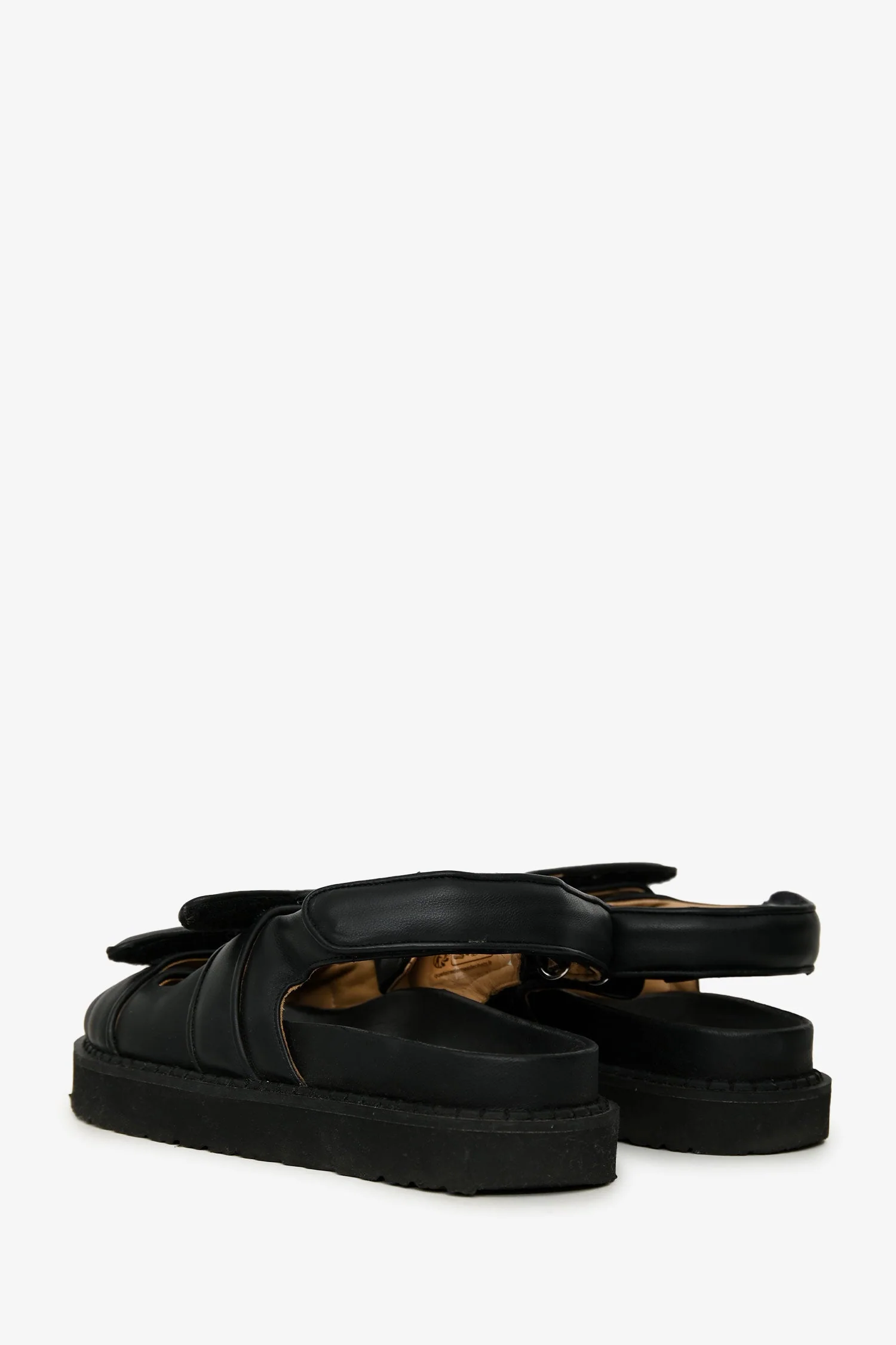 Isabel Marant Black Leather Padded Dad Sandals Size 38 - Image 4