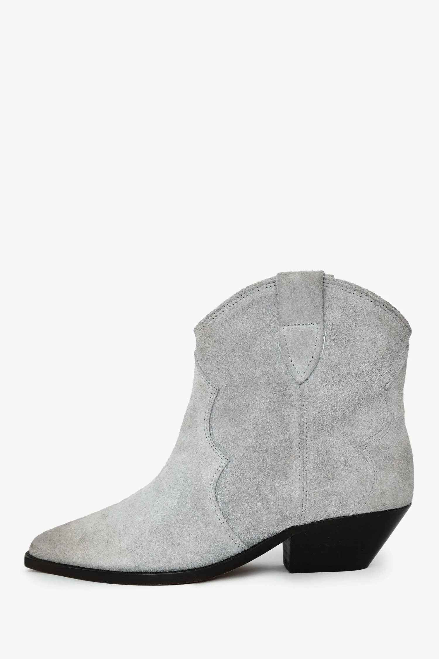 Isabel Marant Grey Suede Western Ankle Boots Size 38 - Image 5