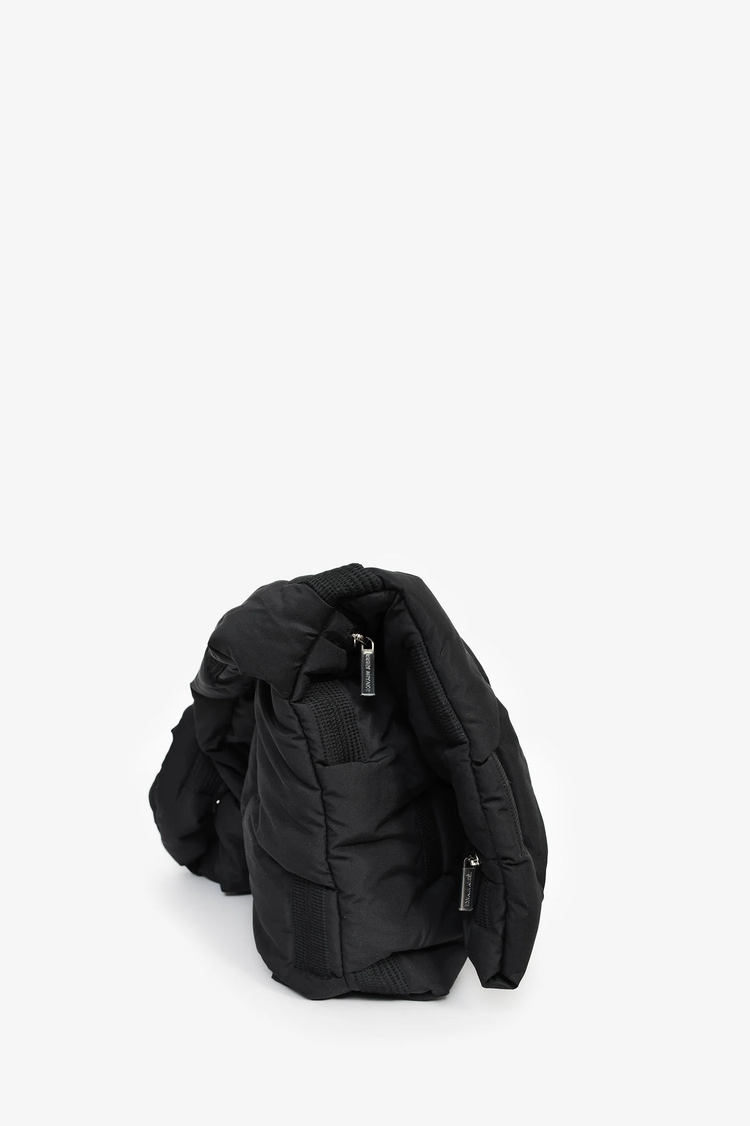 Issey Miyake Black Puffer Messenger Bag - Image 3