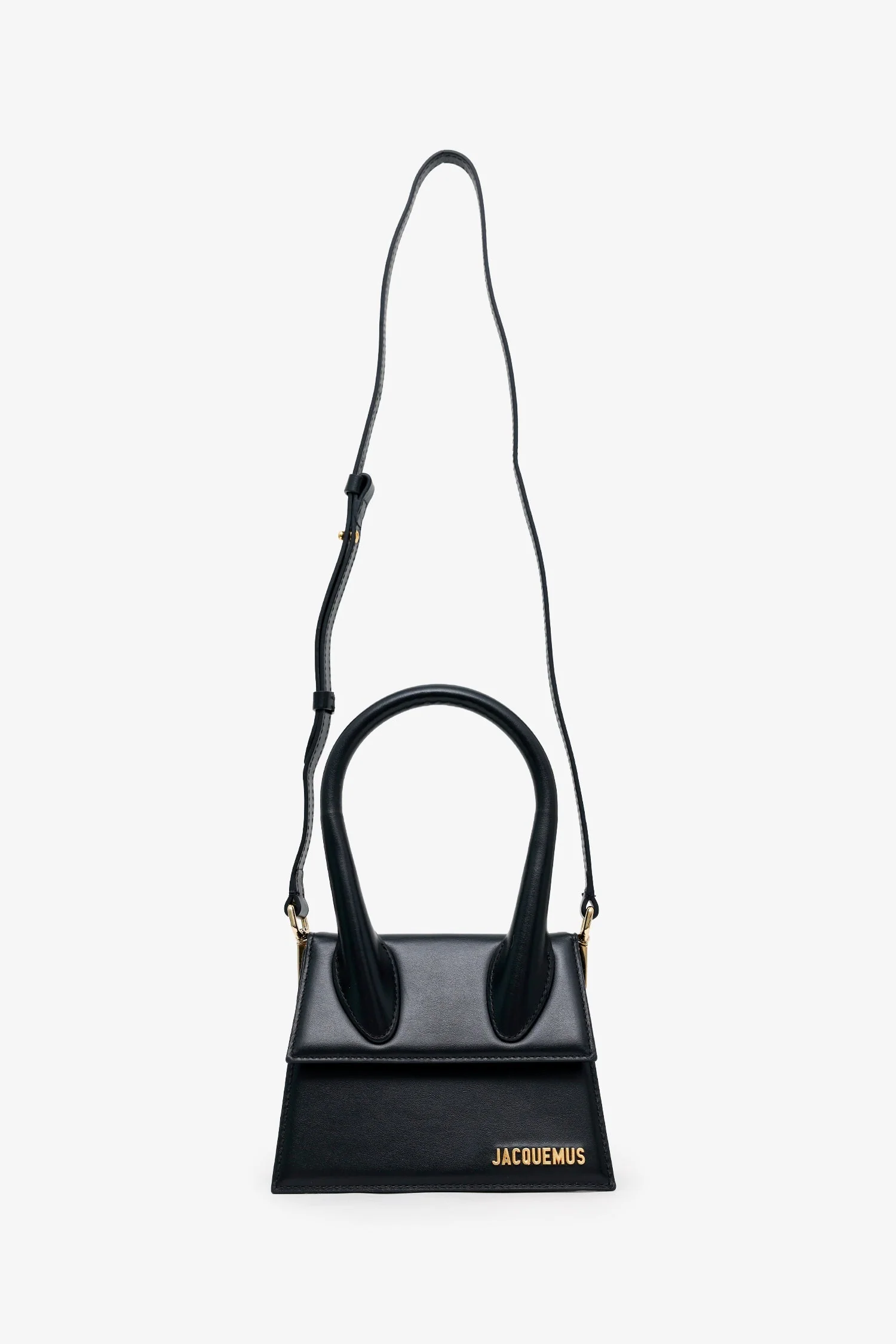 Jacquemus Black Leather 'Le Grand Chiquito' Shoulder Bag With Strap - Image 6
