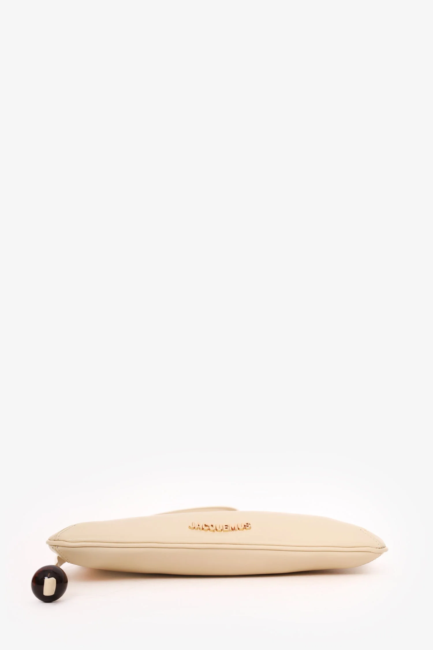 Jacquemus Cream Leather Le Bisou Perle Shoulder Bag - Image 5