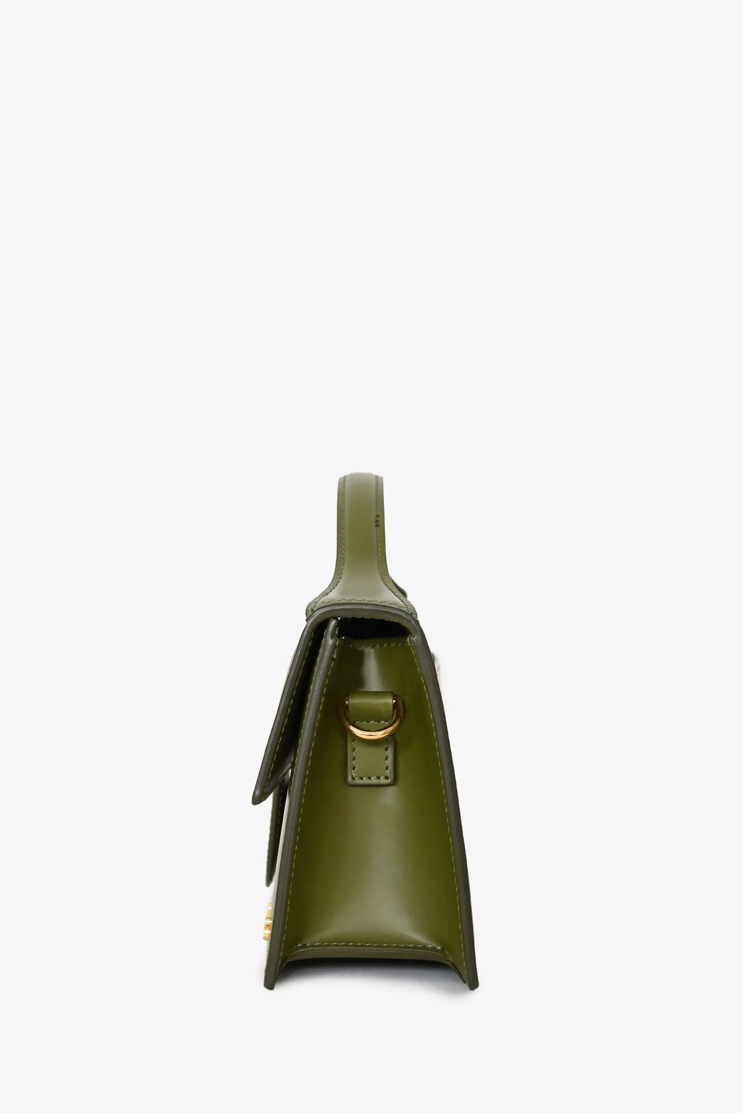 Jacquemus Olive Green Leather Le Grand Bambino with Strap - Image 4