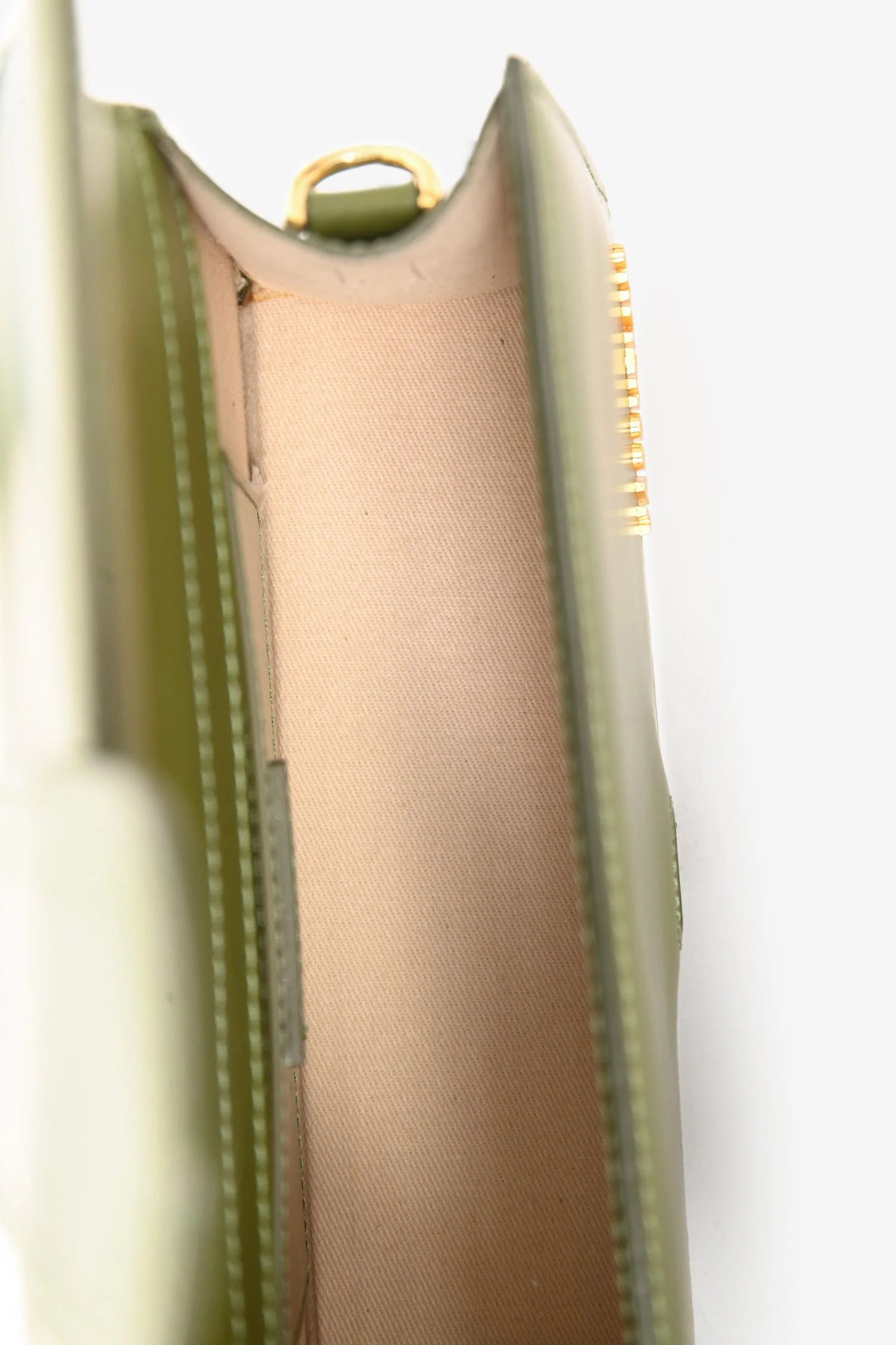 Jacquemus Olive Green Leather Le Grand Bambino with Strap - Image 6