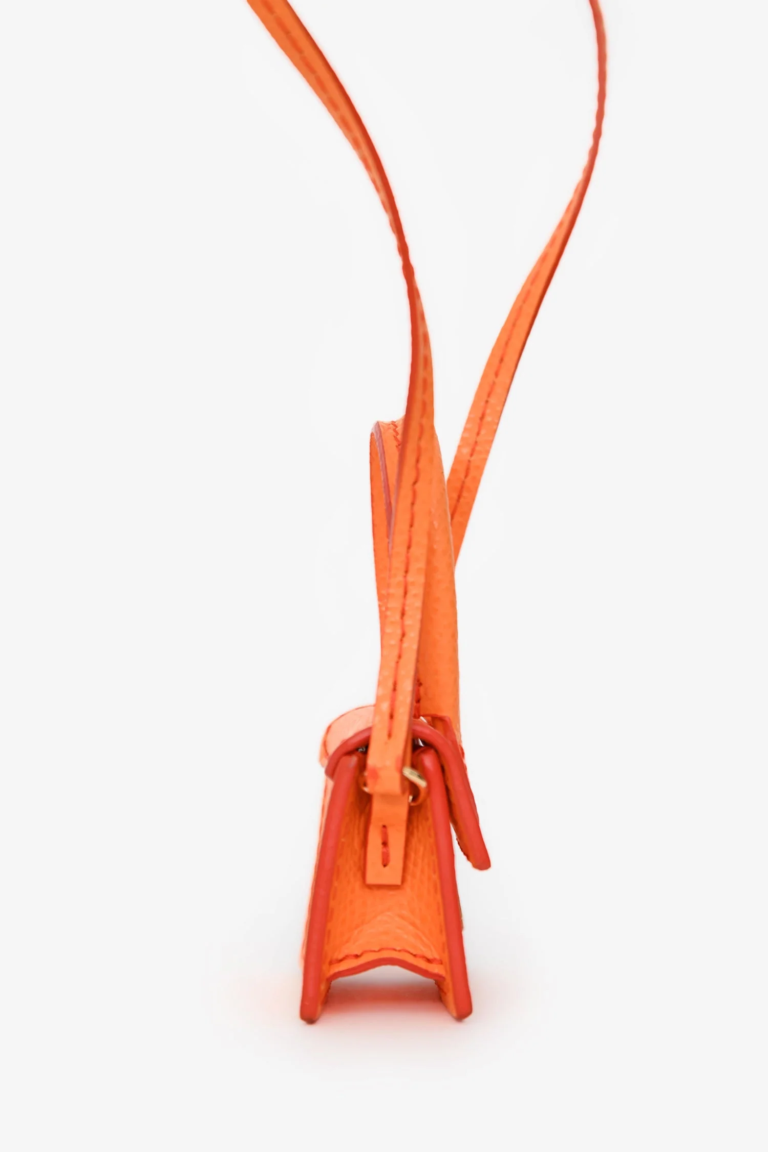 Jacquemus Orange Leather Micro Le Petit Chiquito Bag - Image 3