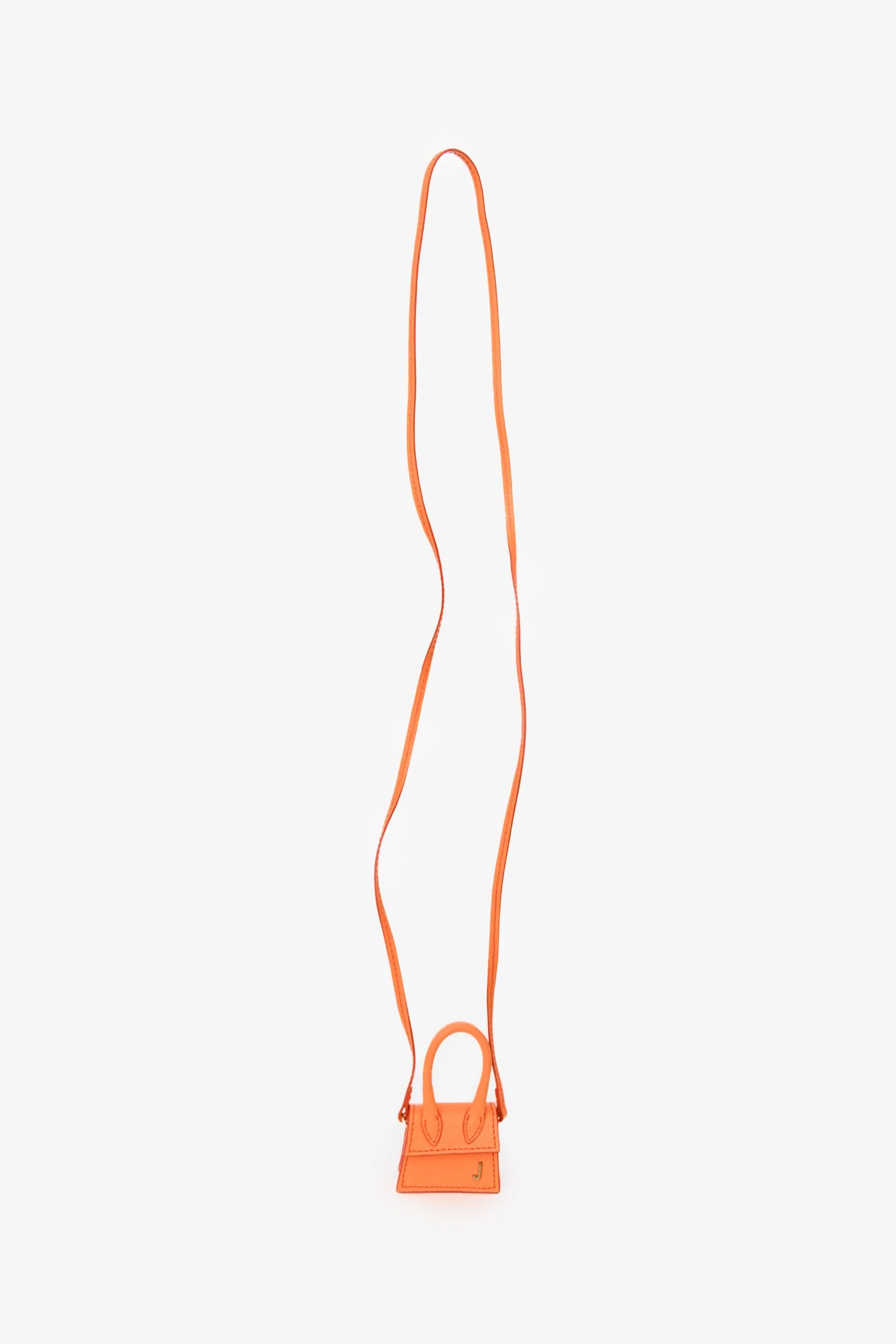 Jacquemus Orange Leather Micro Le Petit Chiquito Bag - Image 5