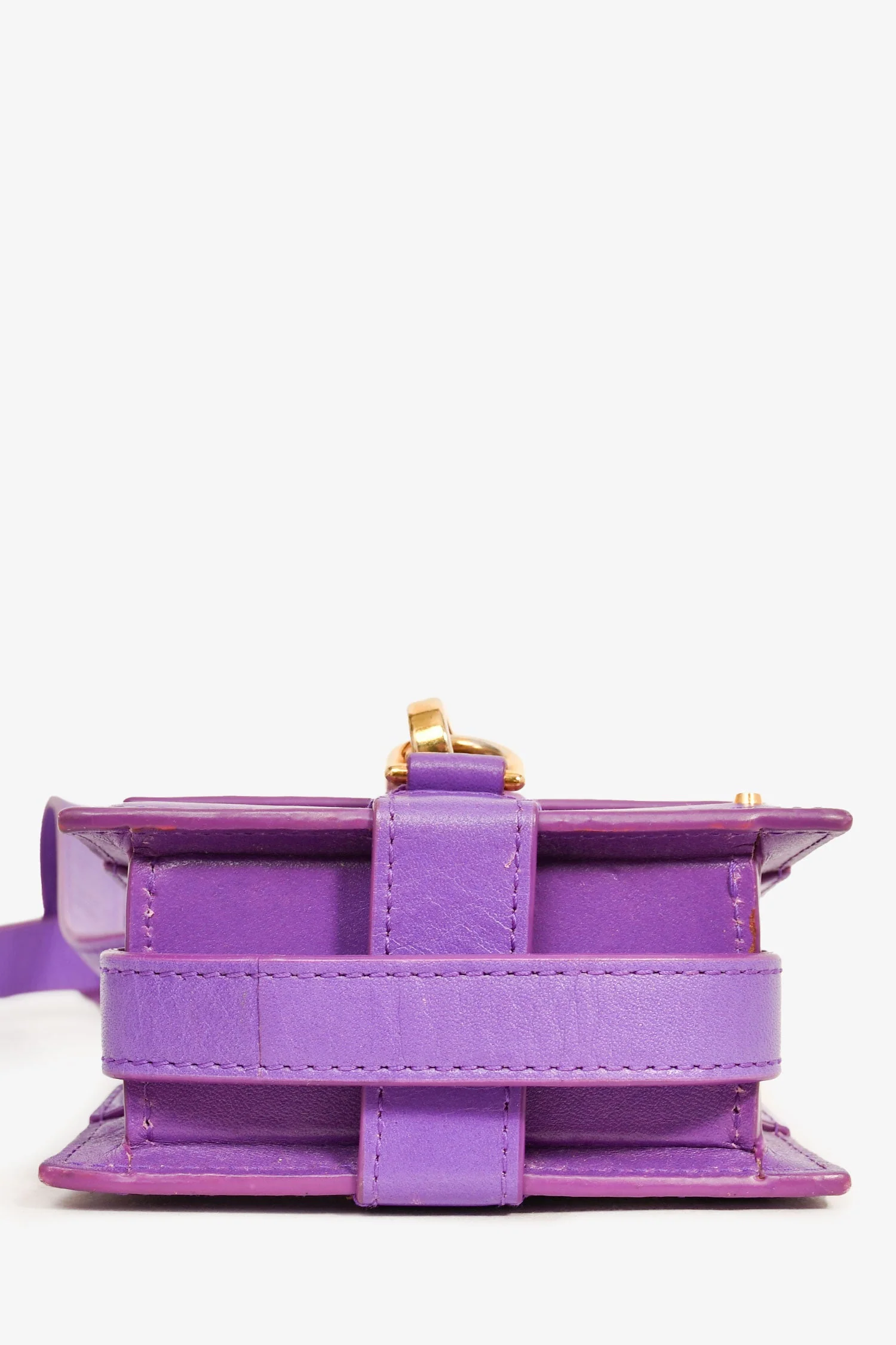 Jacquemus Purple Leather Le Chiquito Montagne Mini Top Handle - Image 5