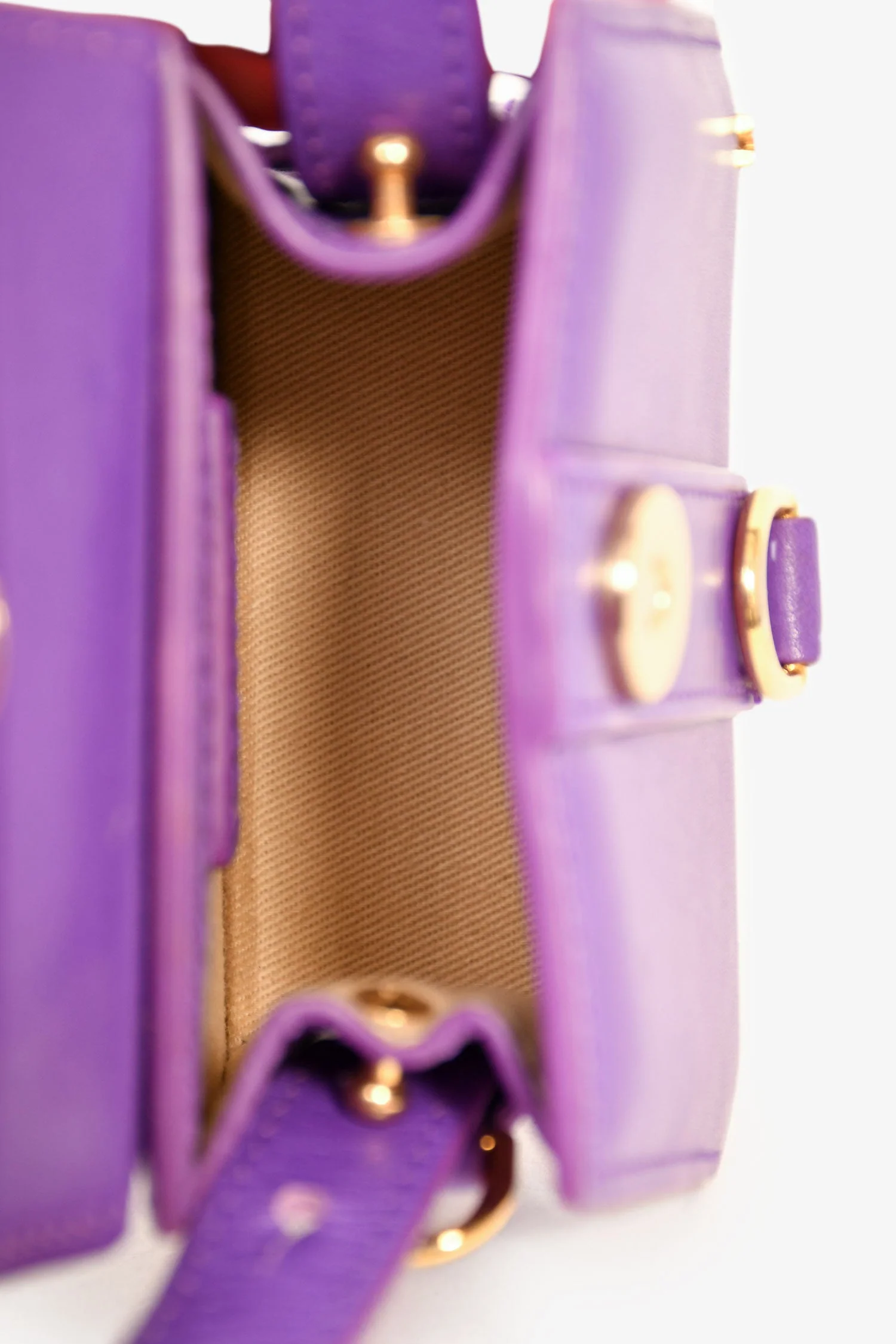 Jacquemus Purple Leather Le Chiquito Montagne Mini Top Handle - Image 6