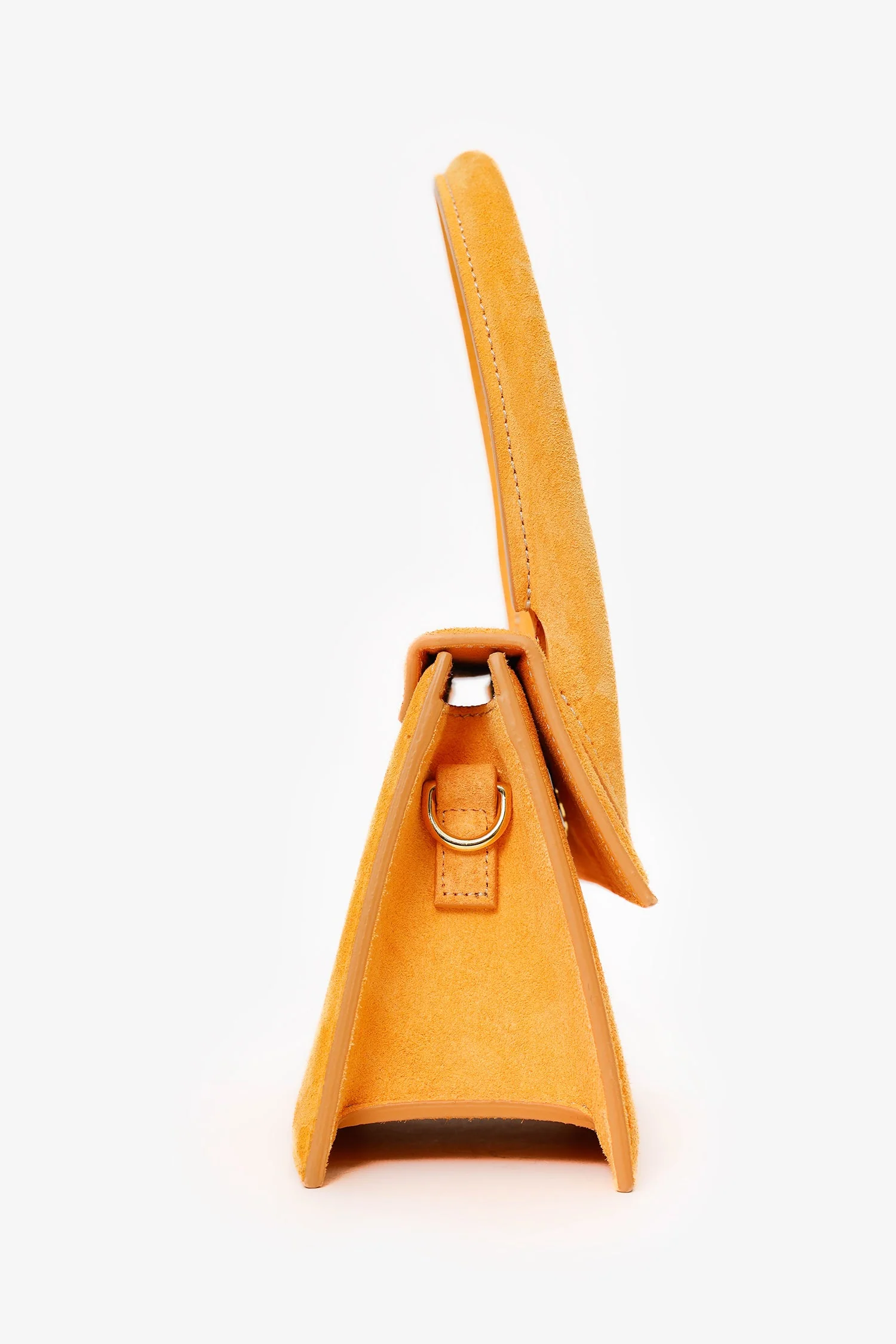 Jacquemus Yellow Suede 'Le Grand Chiquito' Shoulder Bag With Strap - Image 4