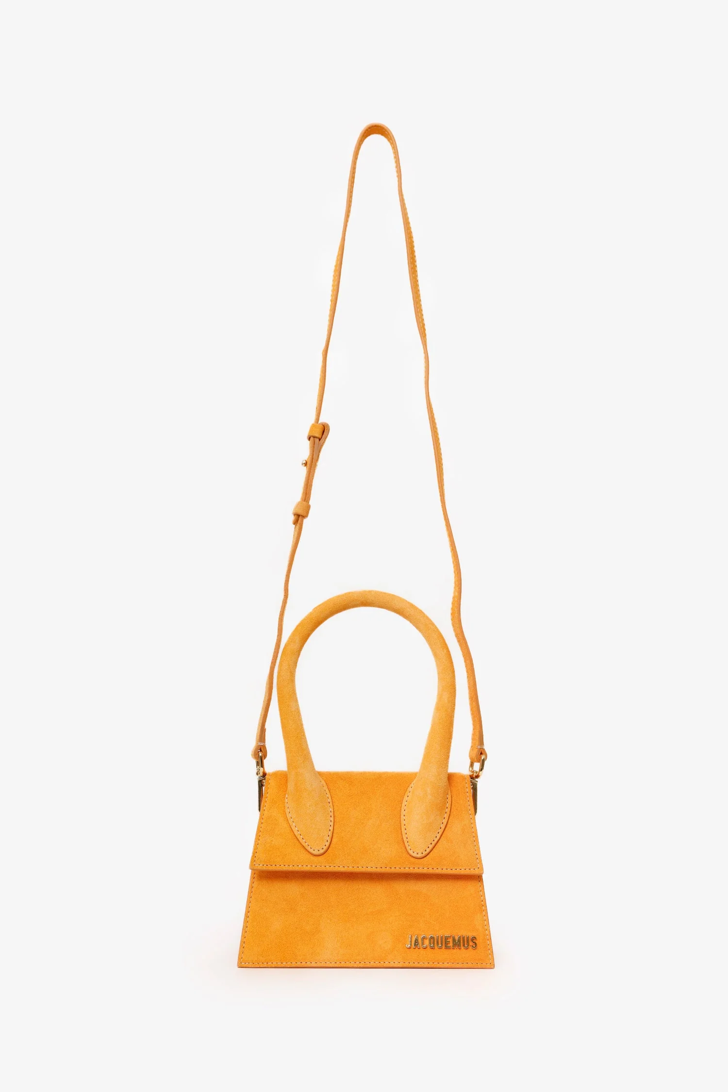 Jacquemus Yellow Suede 'Le Grand Chiquito' Shoulder Bag With Strap - Image 7