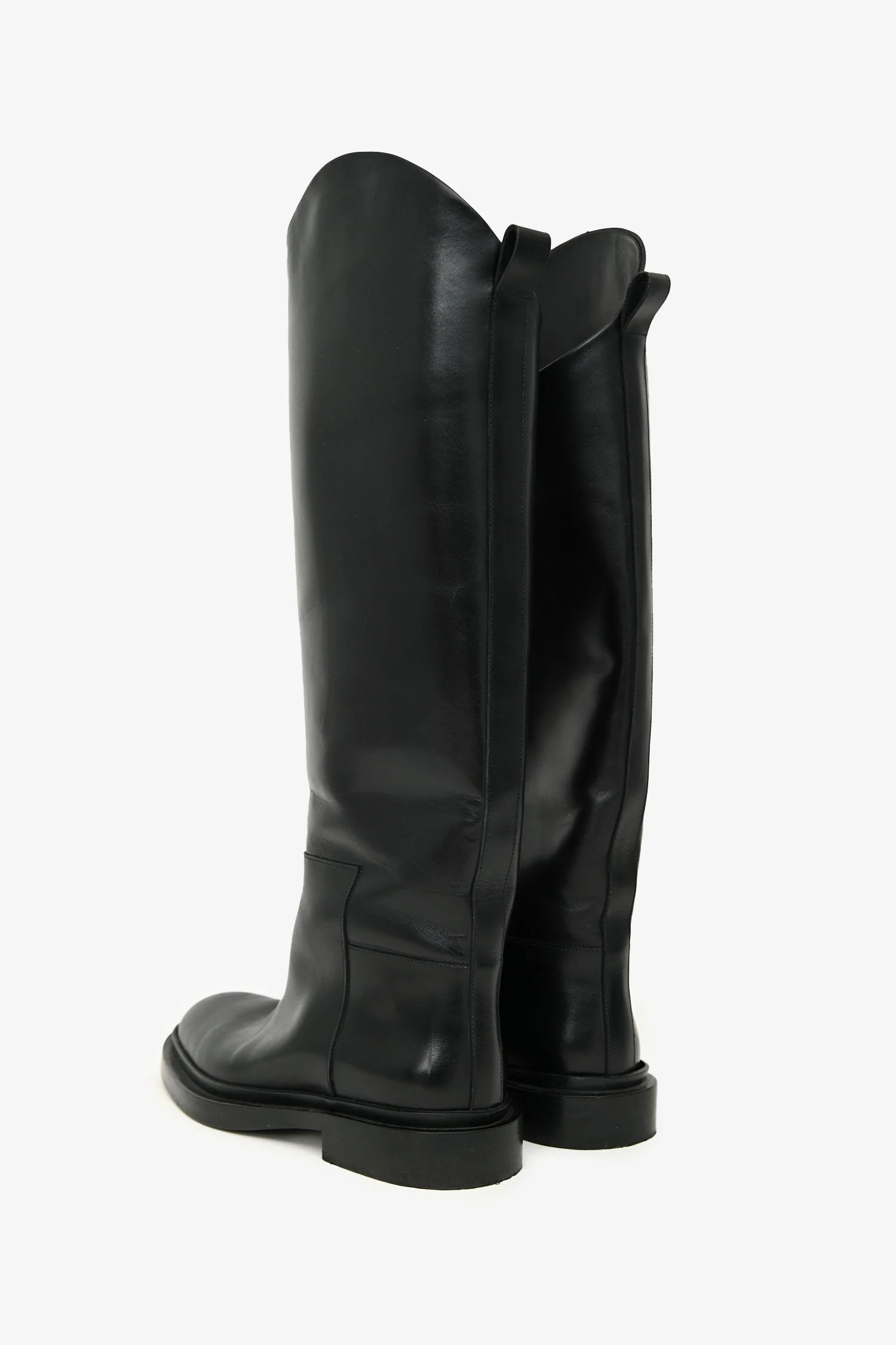 Jil Sander Black Leather Riding Boots Size 36.5 - Image 4