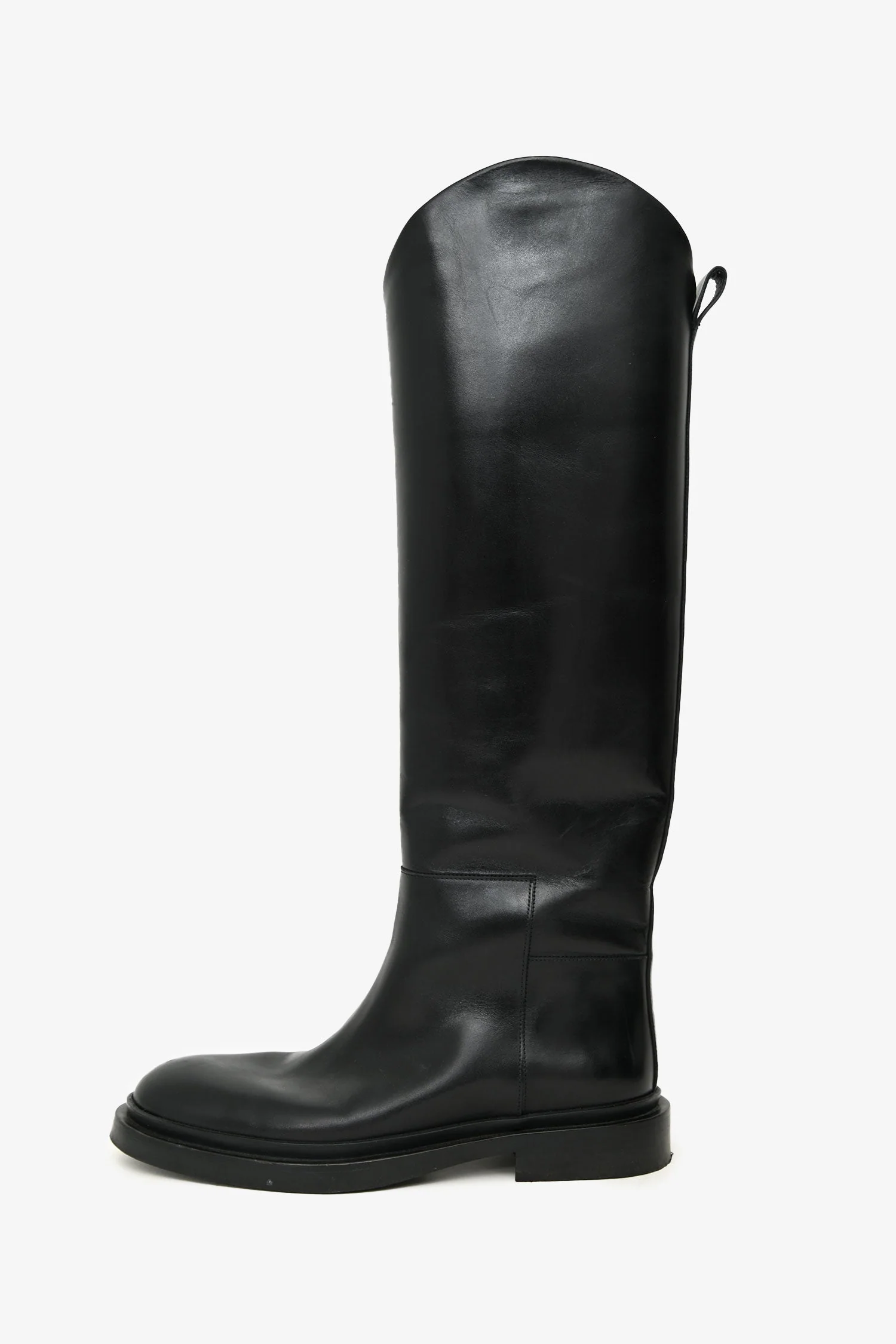Jil Sander Black Leather Riding Boots Size 36.5 - Image 5