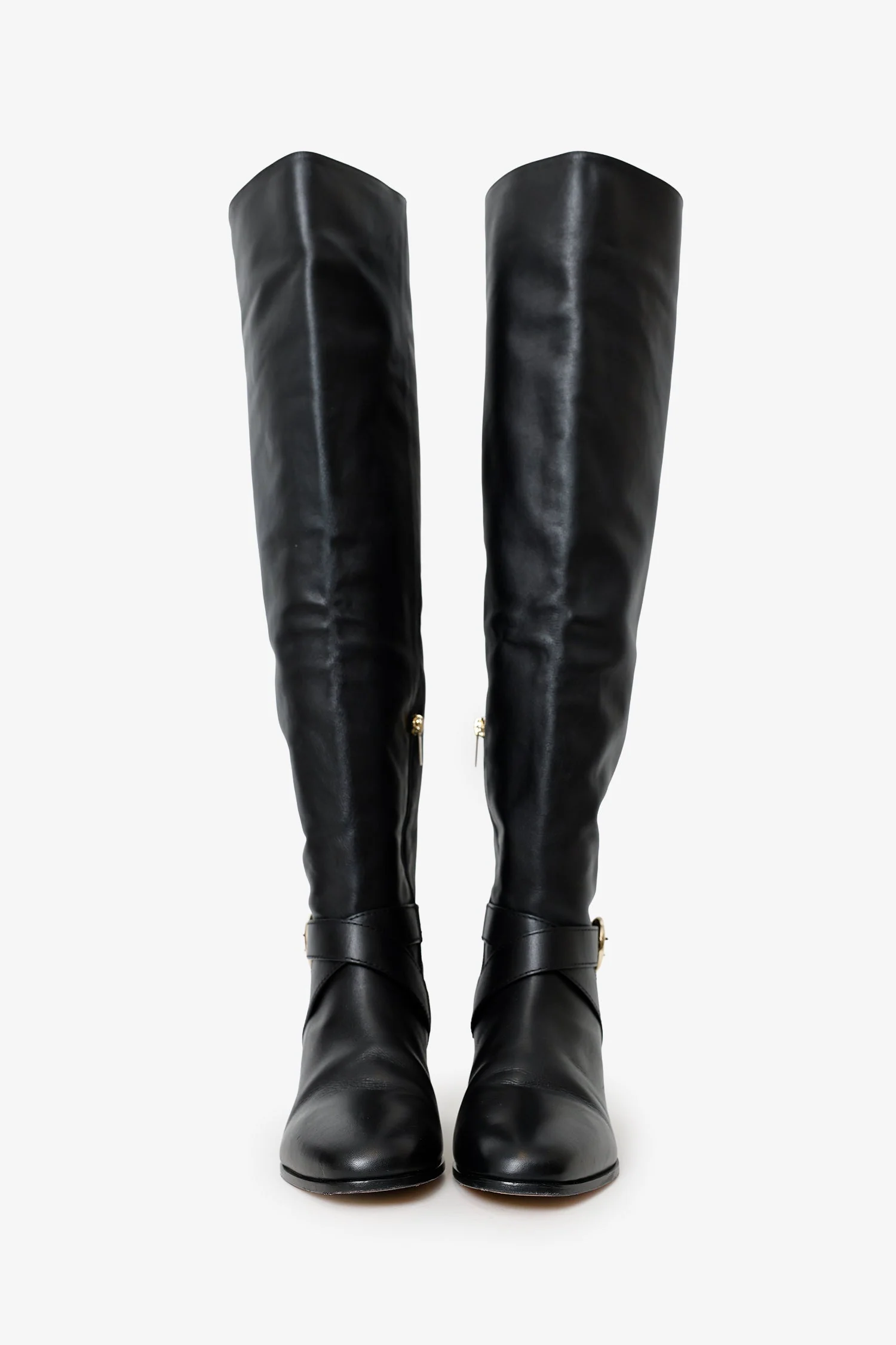 Jimmy Choo Black Leather Boots Size 40 - Image 3