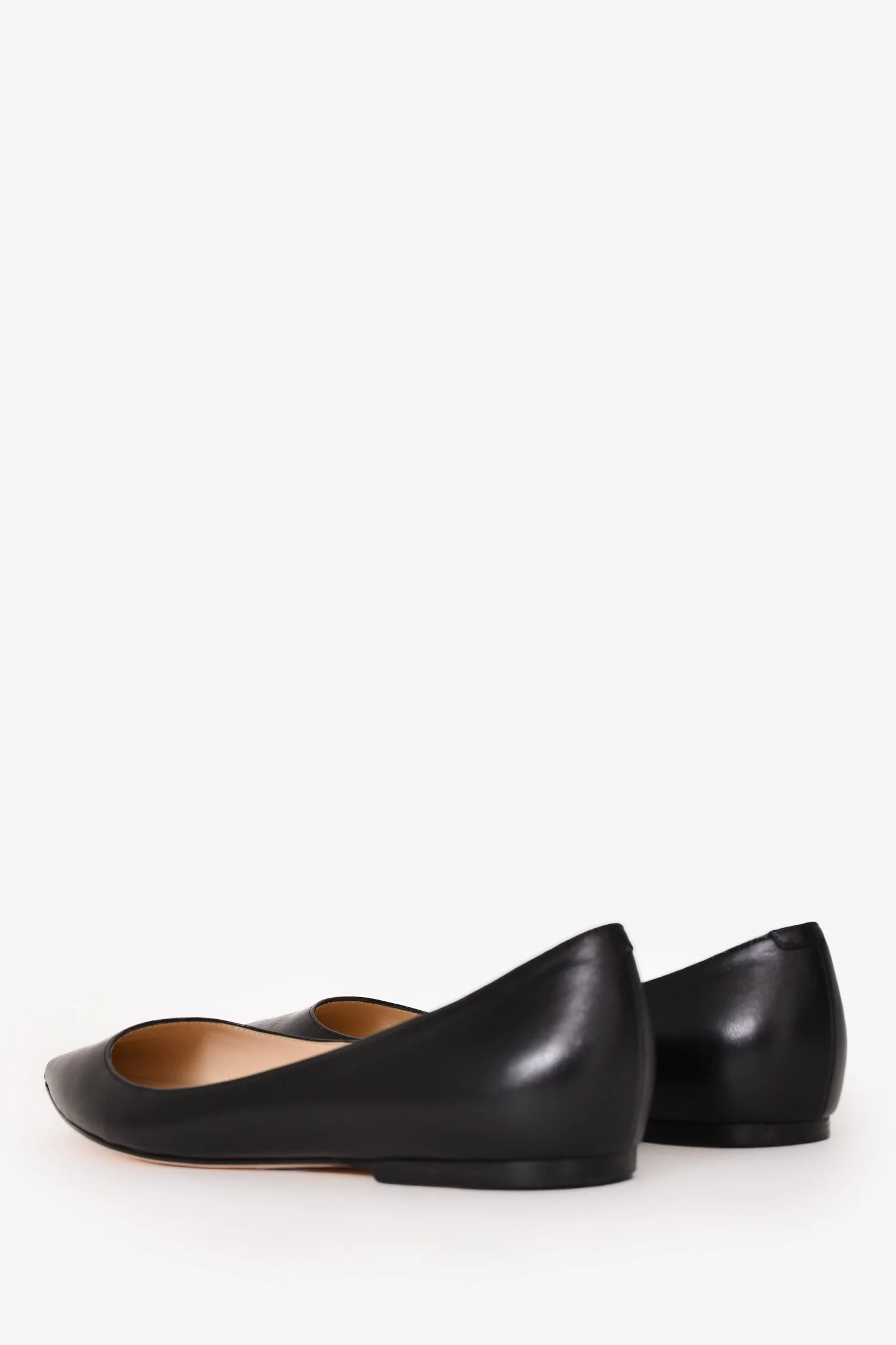 Jimmy Choo Black Nappa Leather Pointed Toe Flats Size 38.5 - Image 4