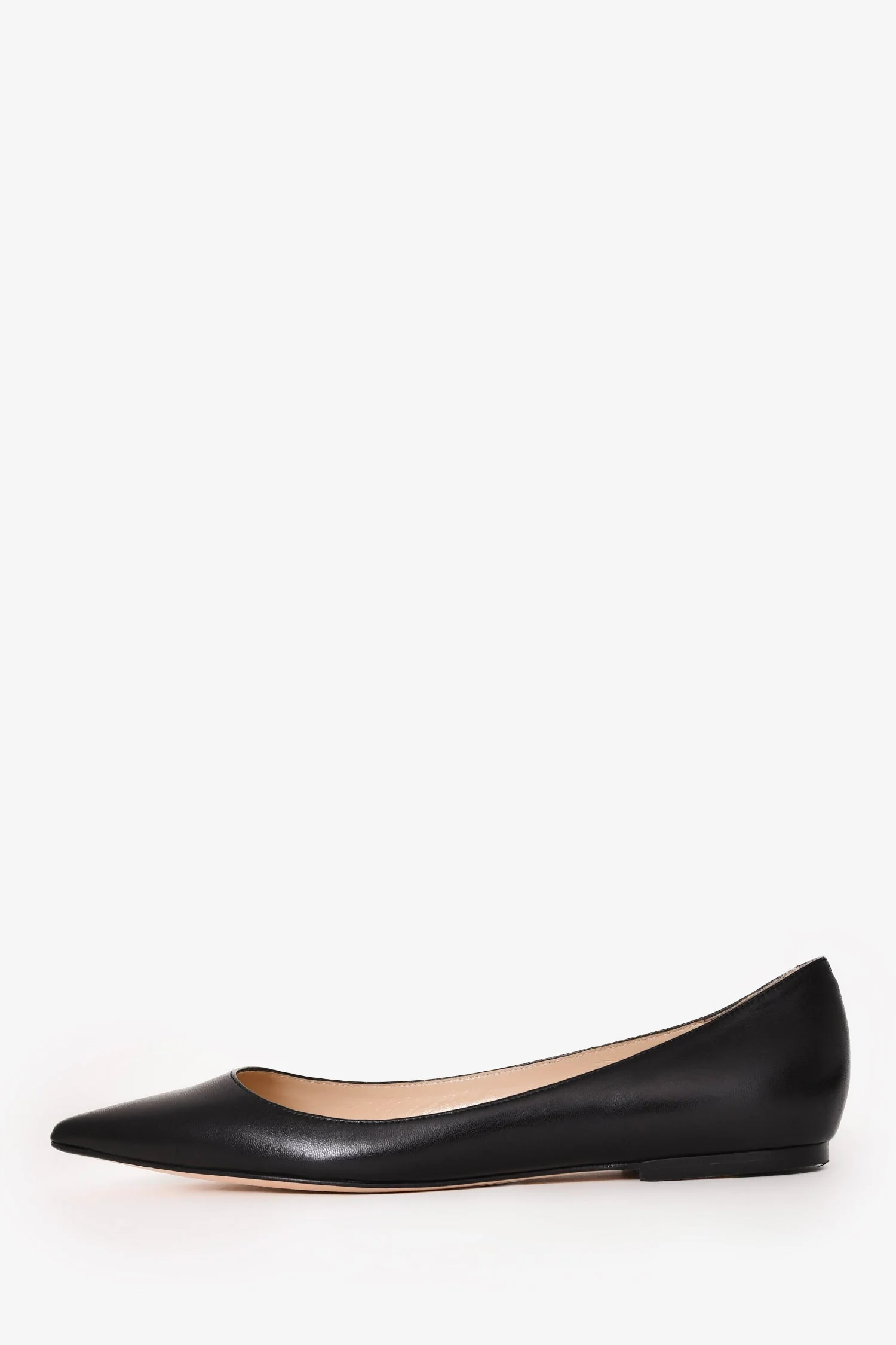Jimmy Choo Black Nappa Leather Pointed Toe Flats Size 38.5 - Image 5