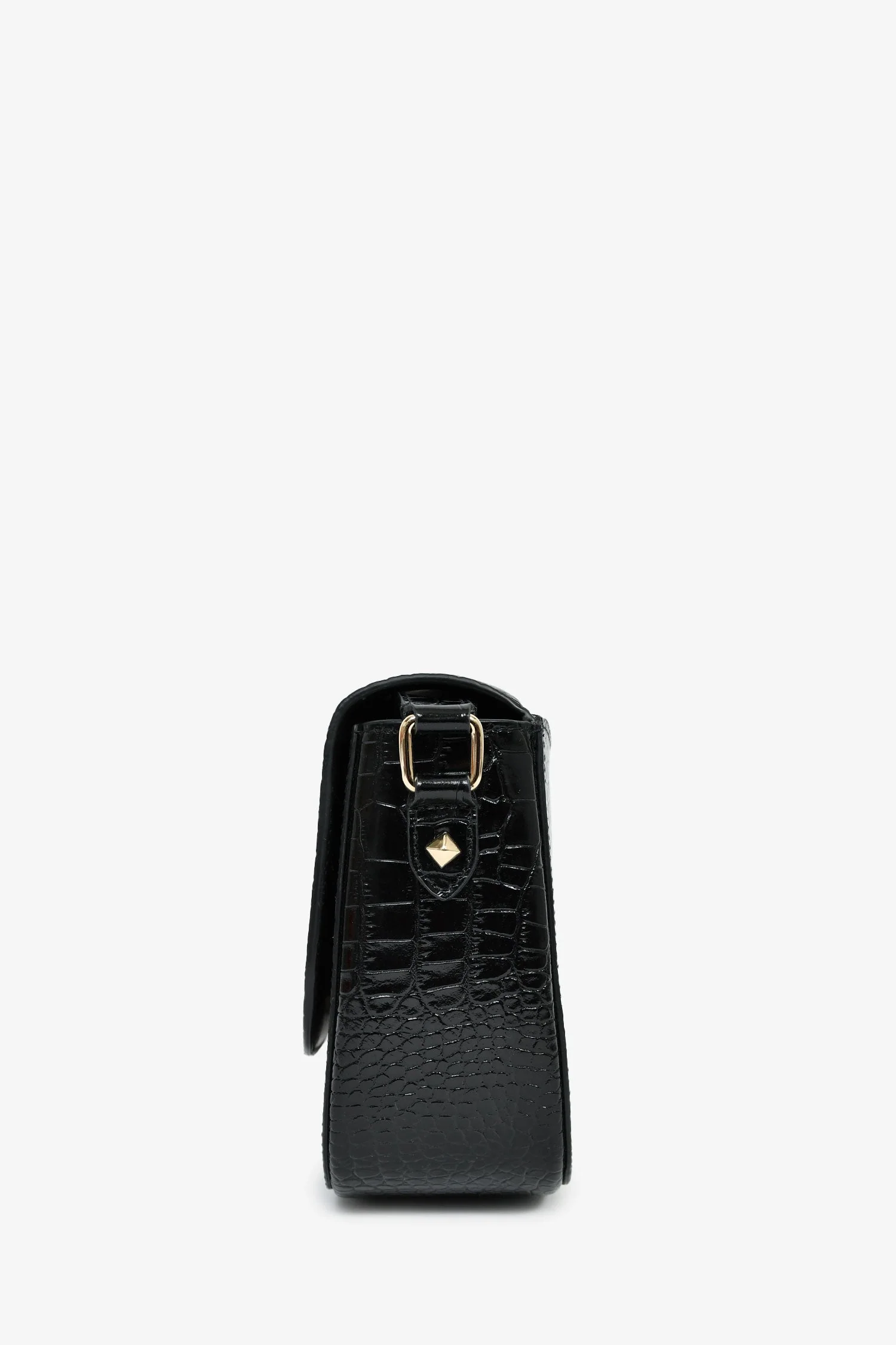 Jimmy Choo Black Patent Embossed Croc 'JC Satchel' Crossbody Bag - Image 4