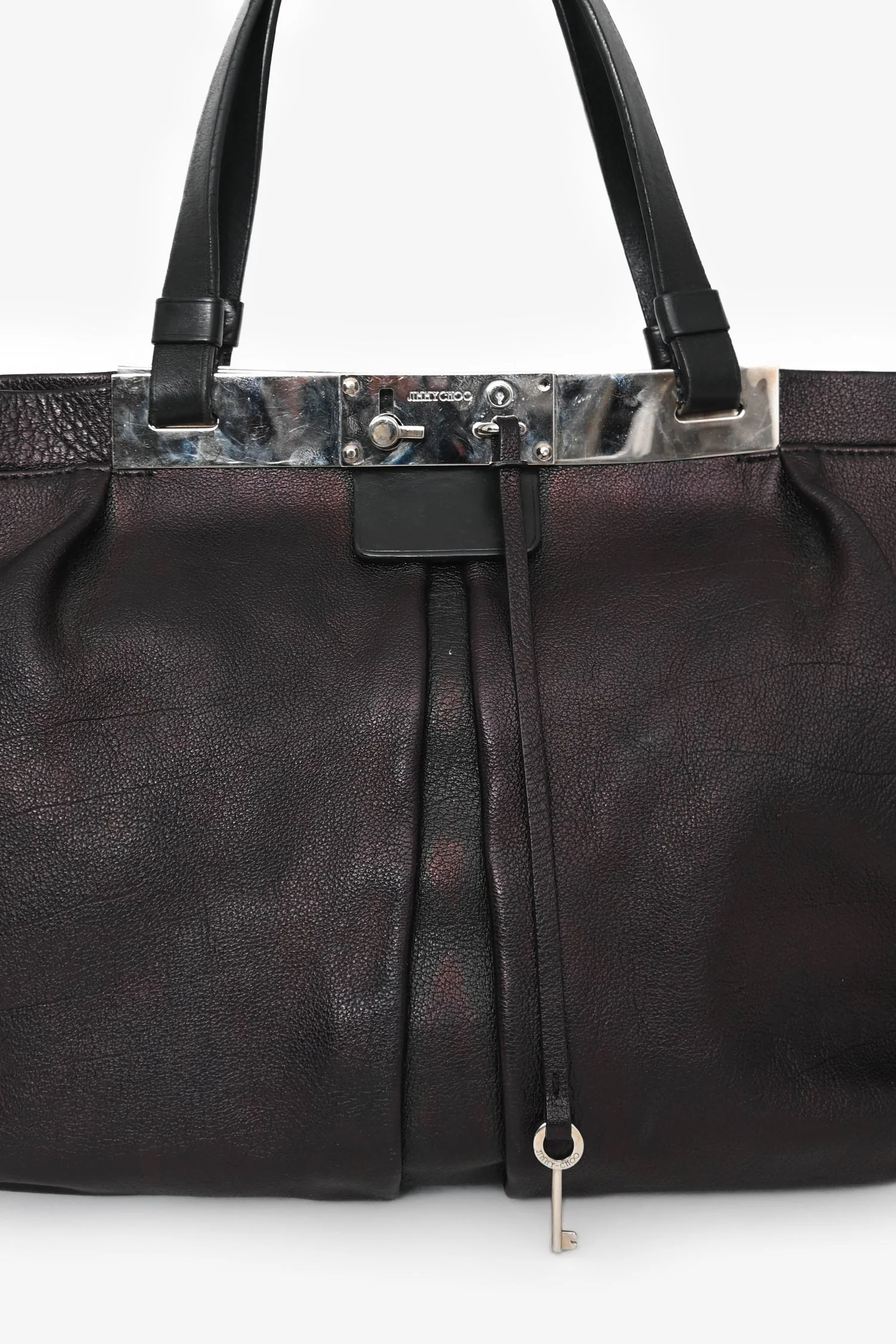 Jimmy Choo Brown/Black Metallic Leather Bag - Image 6