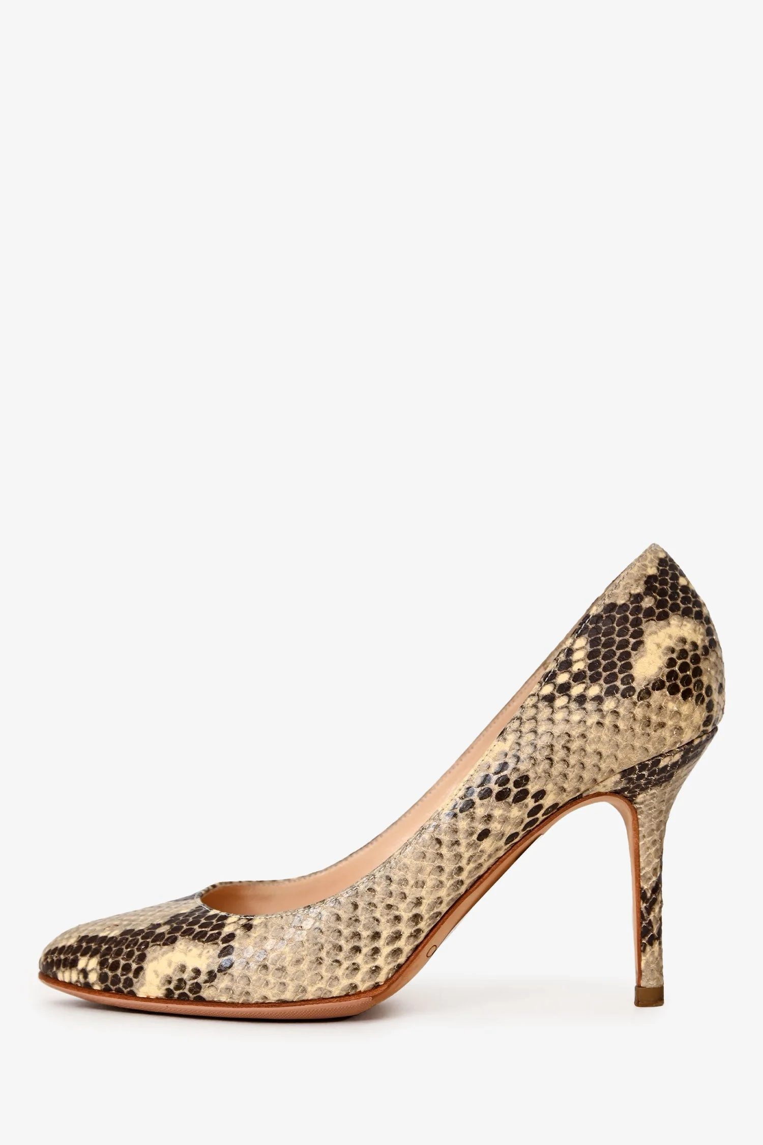 Jimmy Choo Brown Snakeskin Heels Size 35.5 - Image 4