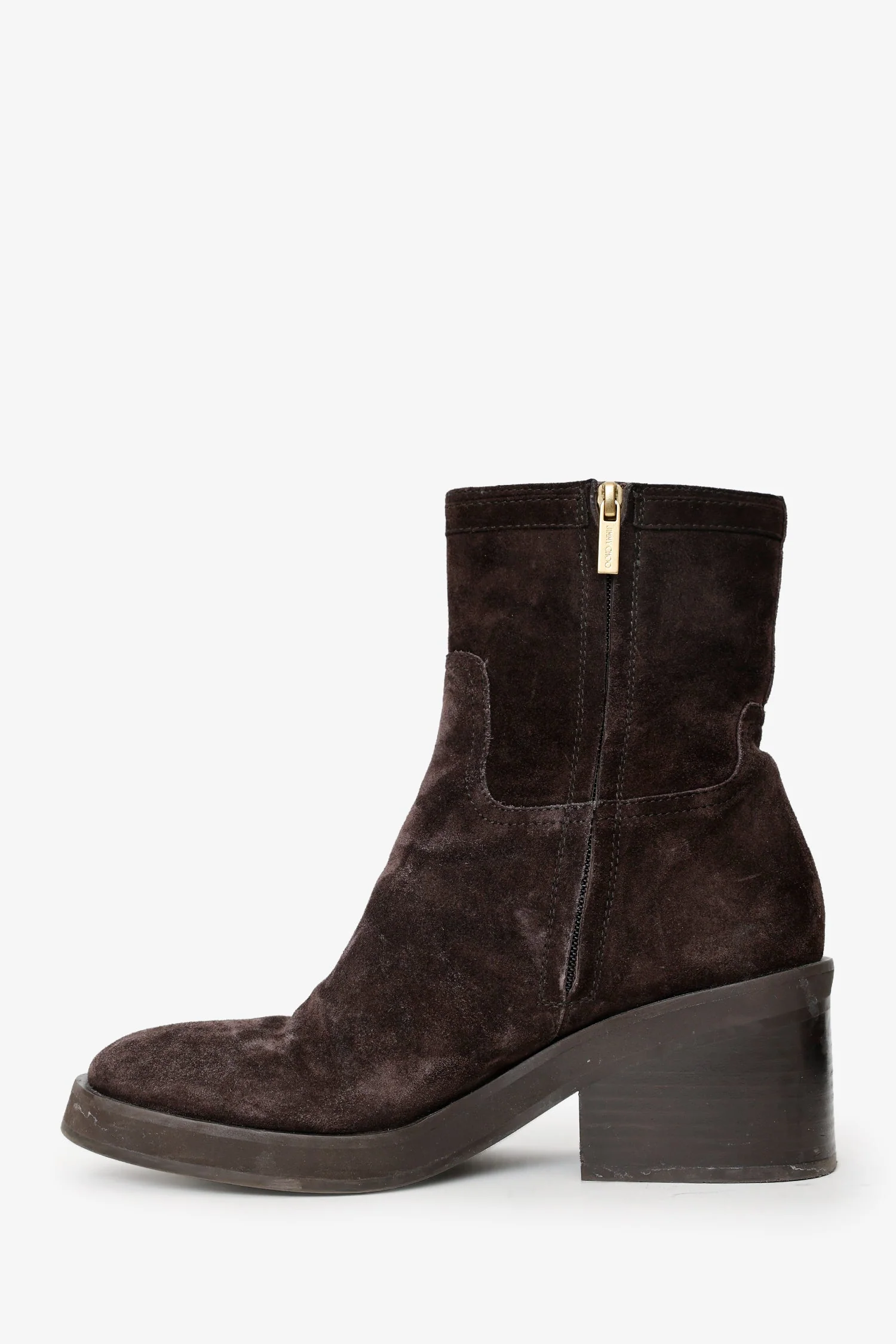 Jimmy Choo Brown Suede 'Yasmin' 70 Ankle Boots Size 38.5 - Image 5