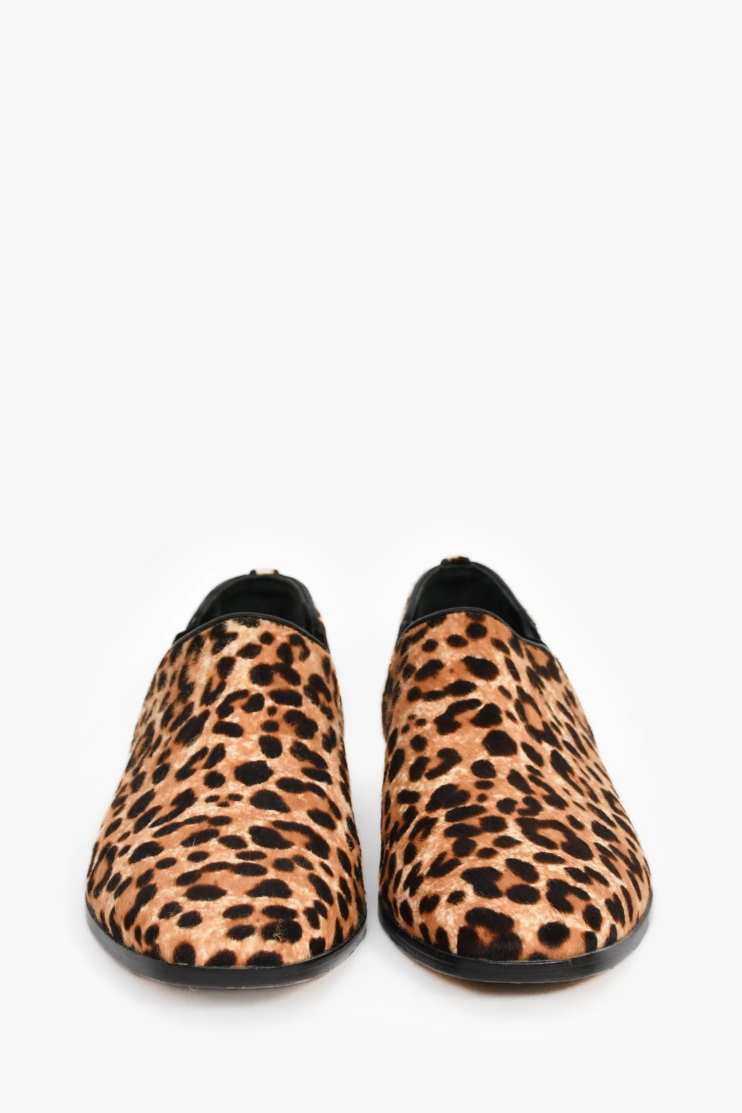 Jimmy Choo Glint Leopard Print Calf Hair Ankle Booties Size 37 - Image 3