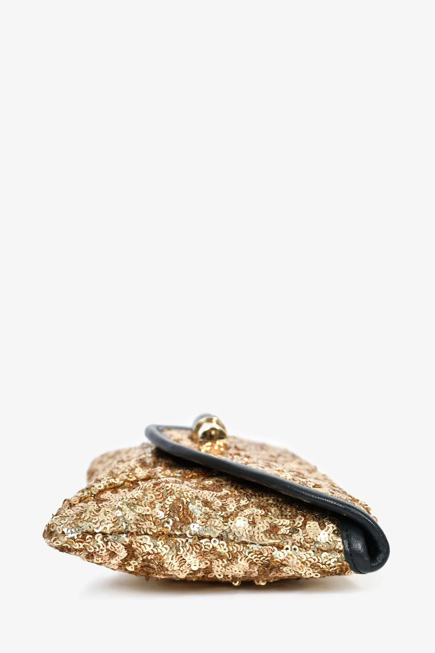 Jimmy Choo Gold Sequin Pouch On Chain - Image 3