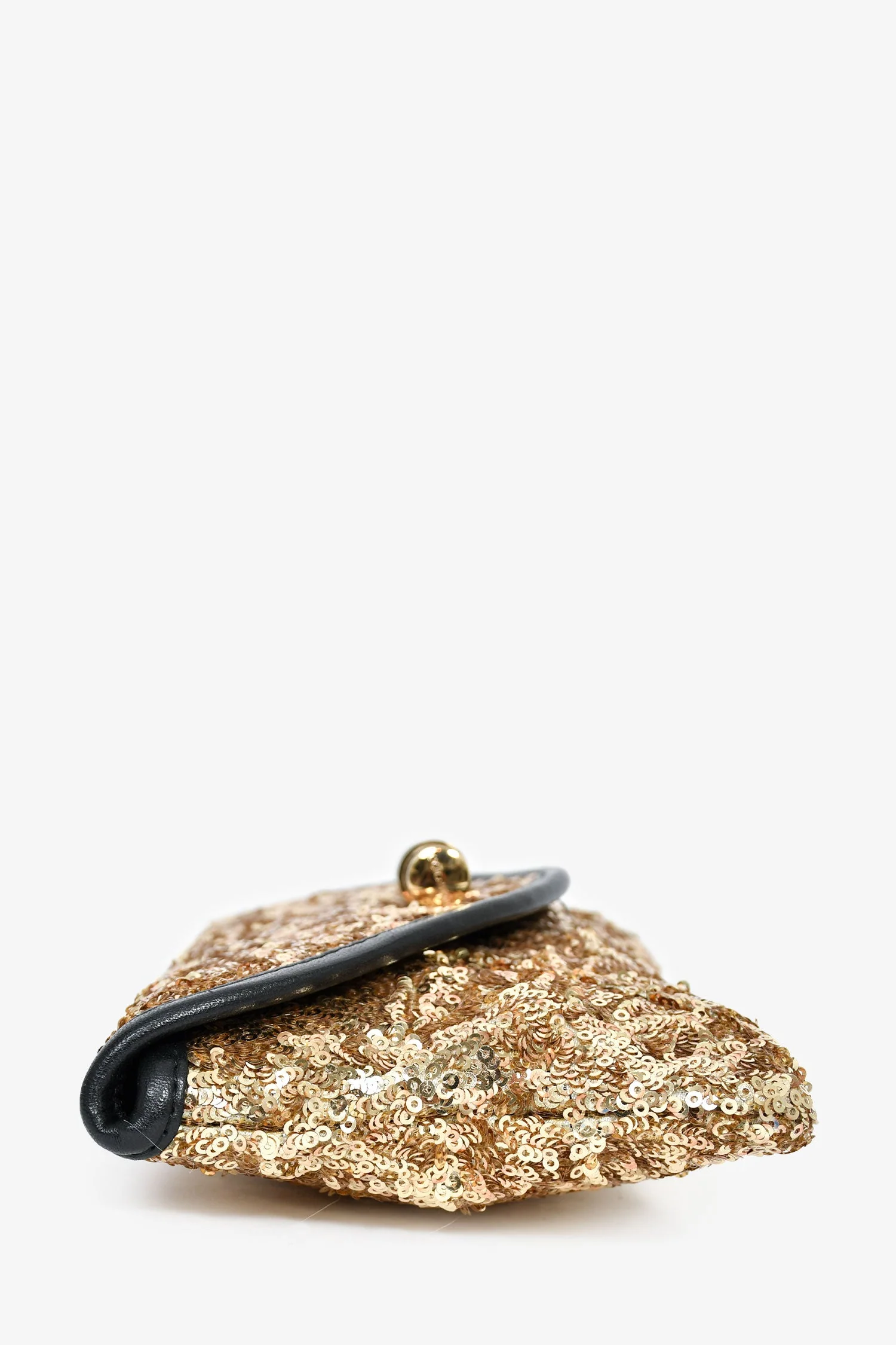Jimmy Choo Gold Sequin Pouch On Chain - Image 4
