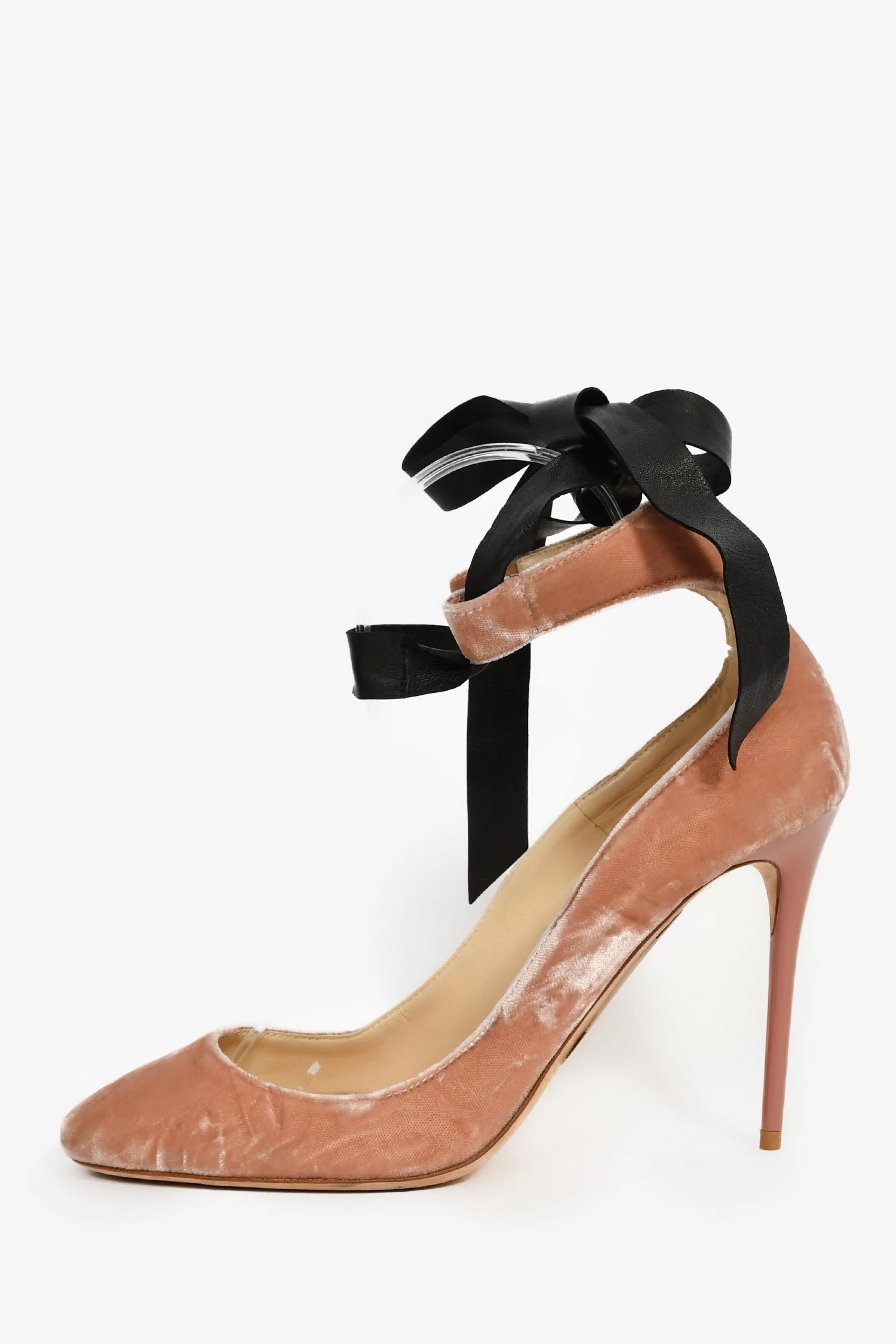 Jimmy Choo Light Pink Suede Ankle Wrap Heels Size 39 - Image 4