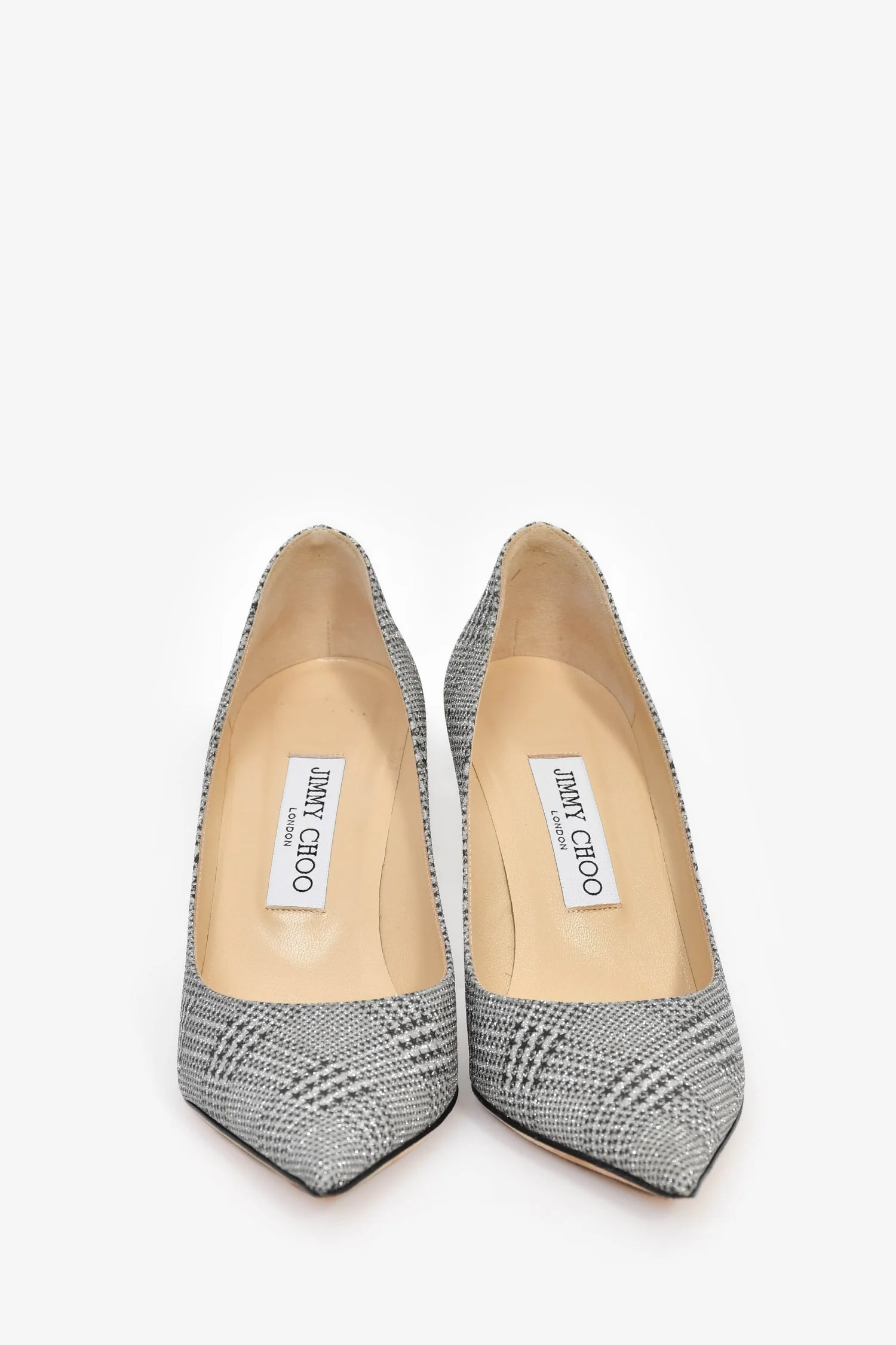 Jimmy Choo Silver Sparkle Star Detail 'Agnes' Heels Size 37 - Image 3