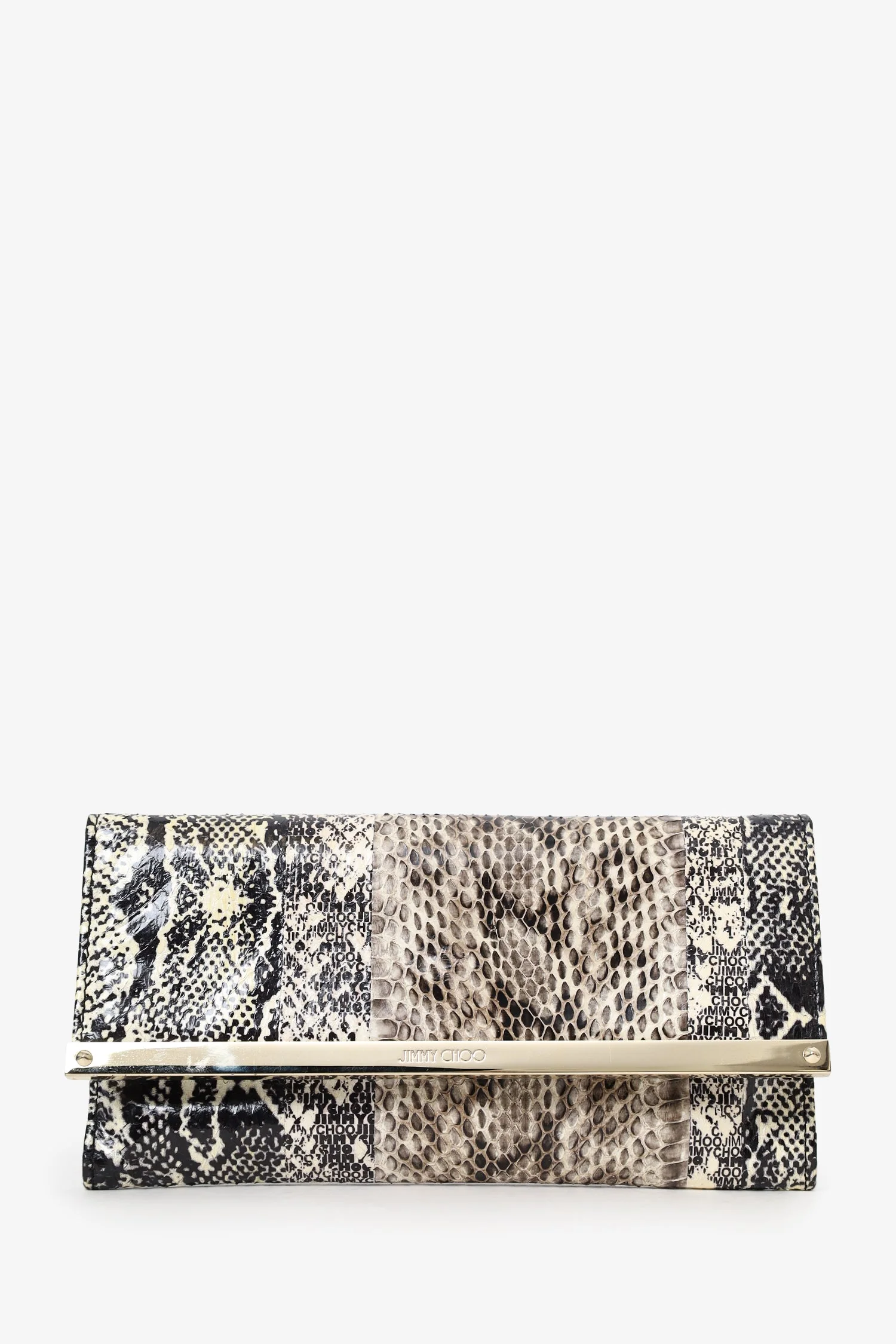 Jimmy Choo Snakeskin Print Clutch