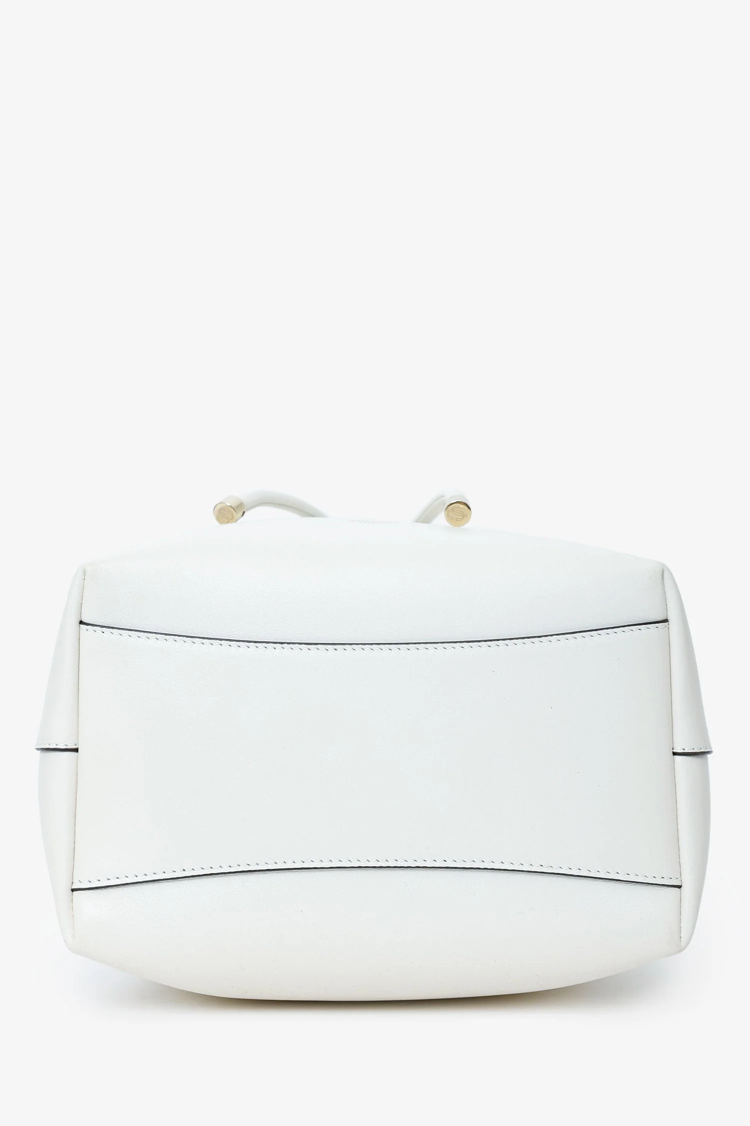 Jimmy Choo White Leather Bonbon Bucket Bag - Image 5