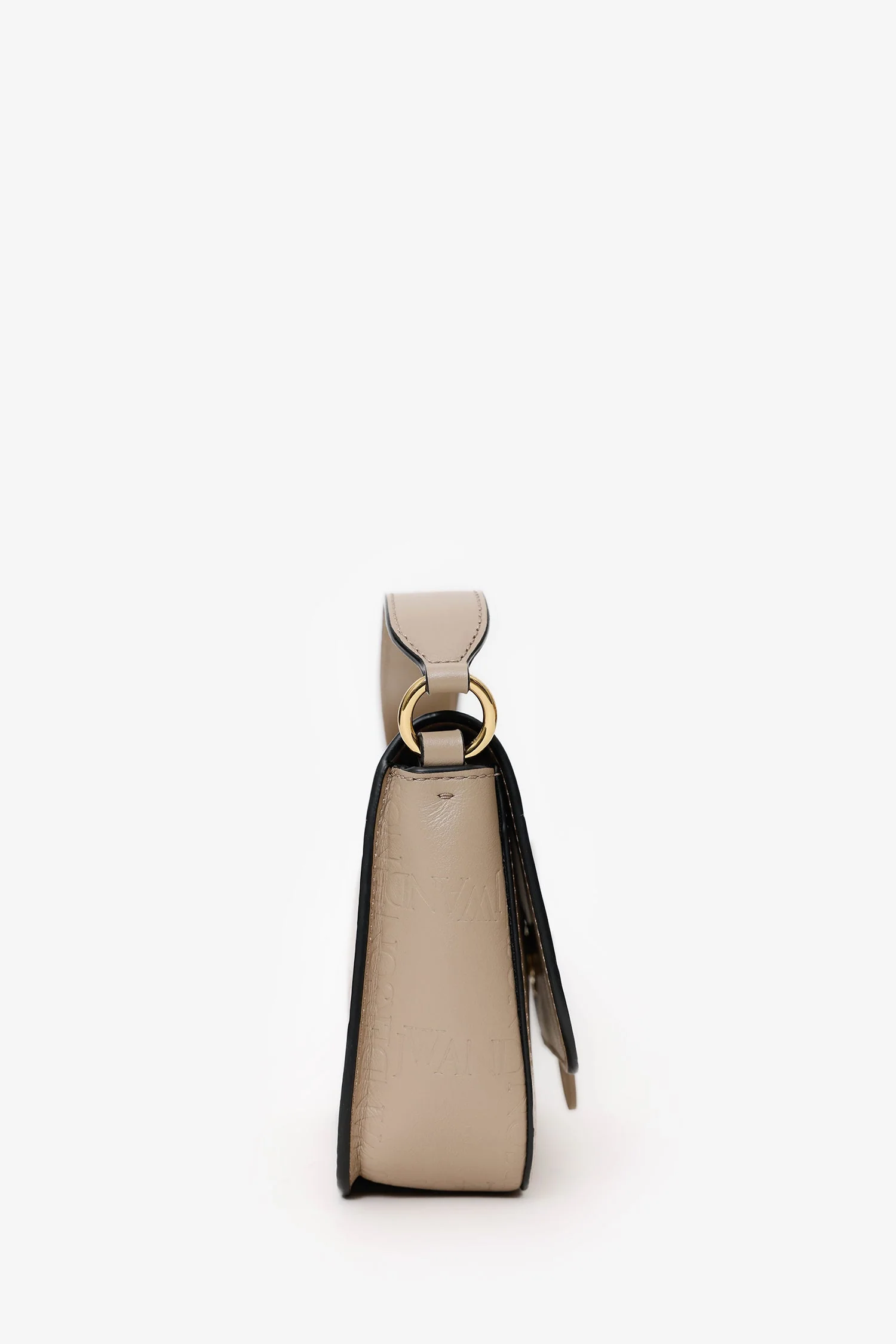 JW Anderson Taupe Leather Midi 'Anchor' Shoulder Bag - Image 3