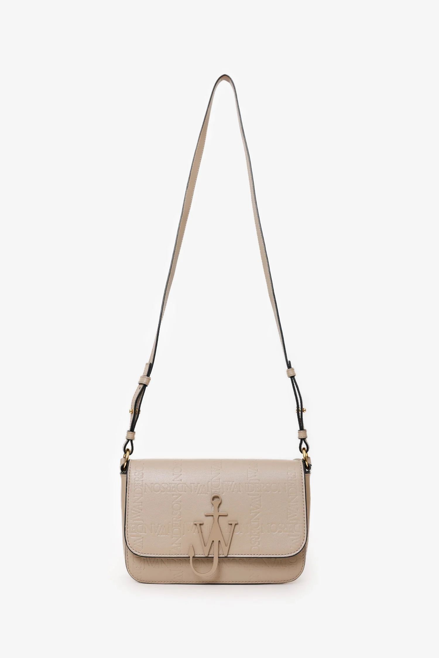 JW Anderson Taupe Leather Midi 'Anchor' Shoulder Bag - Image 7