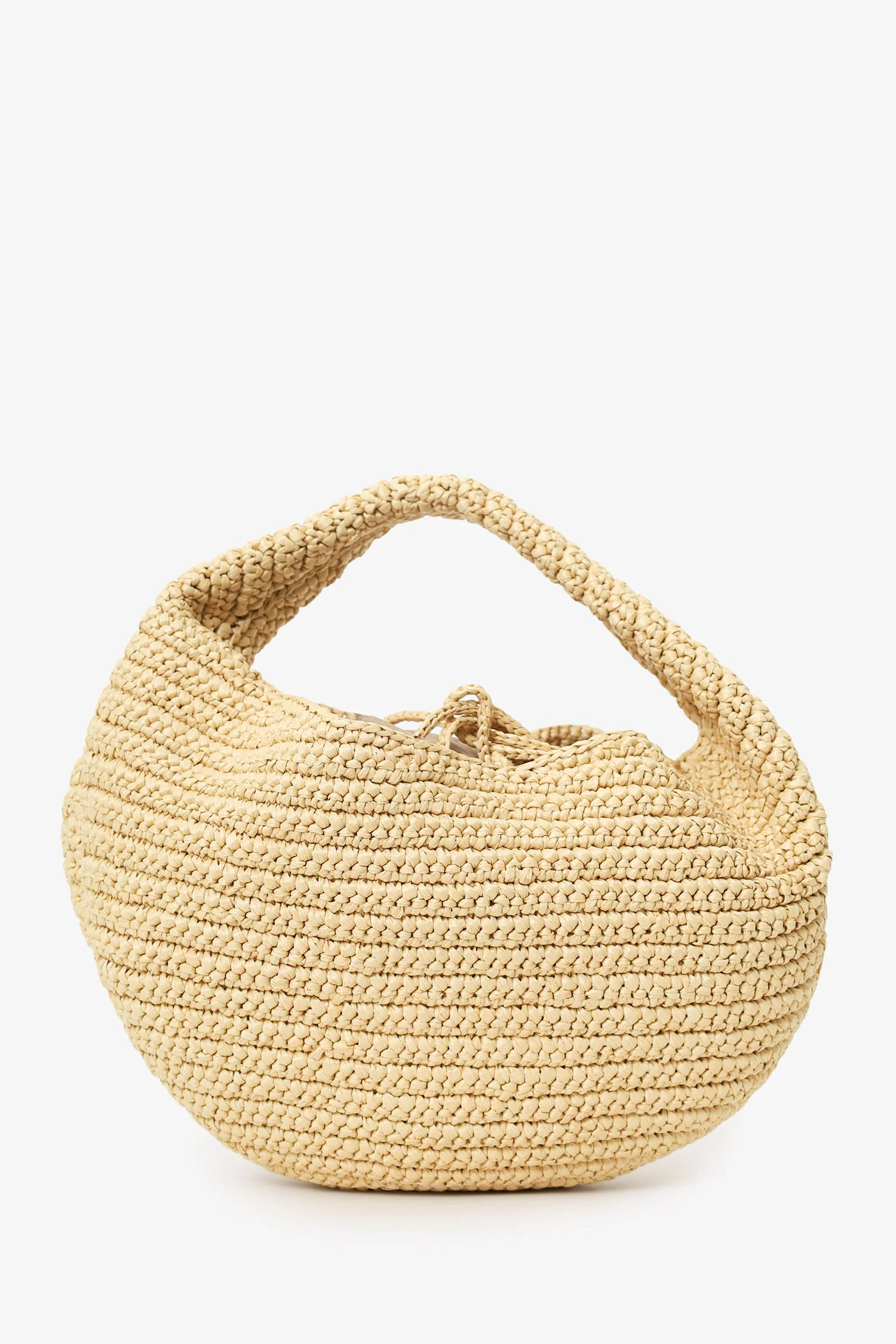 Khaite Beige Raffia Medium Olivia Hobo Bag - Image 2