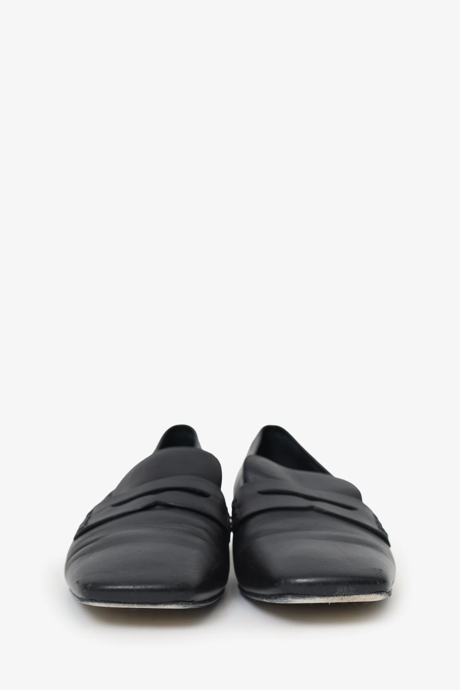 Khaite Black Leather Flats Size 41 - Image 3