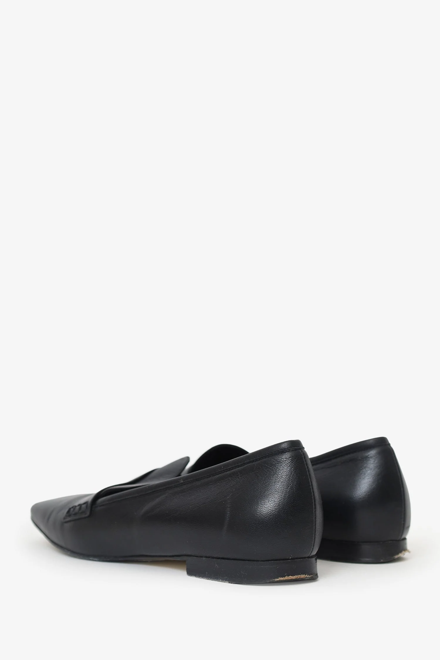 Khaite Black Leather Flats Size 41 - Image 4