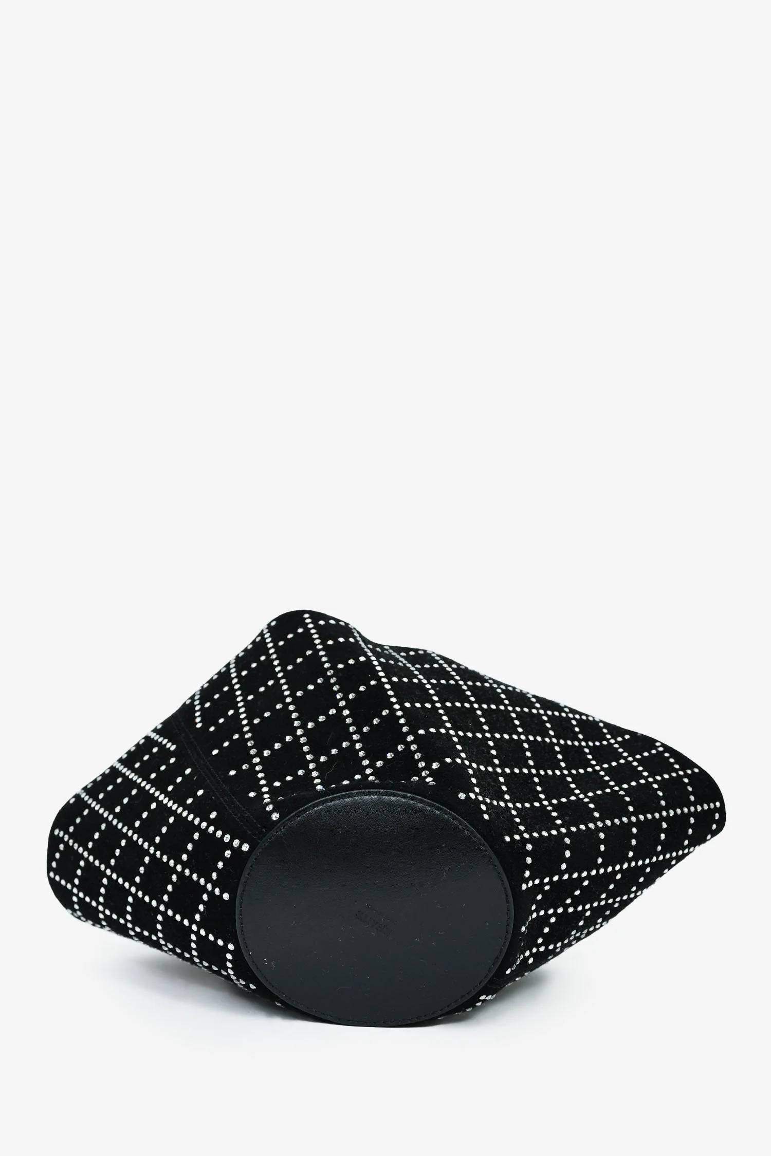 Khaite Black Suede/Crystal Mini 'Lotus' Drawstring Bag - Image 5
