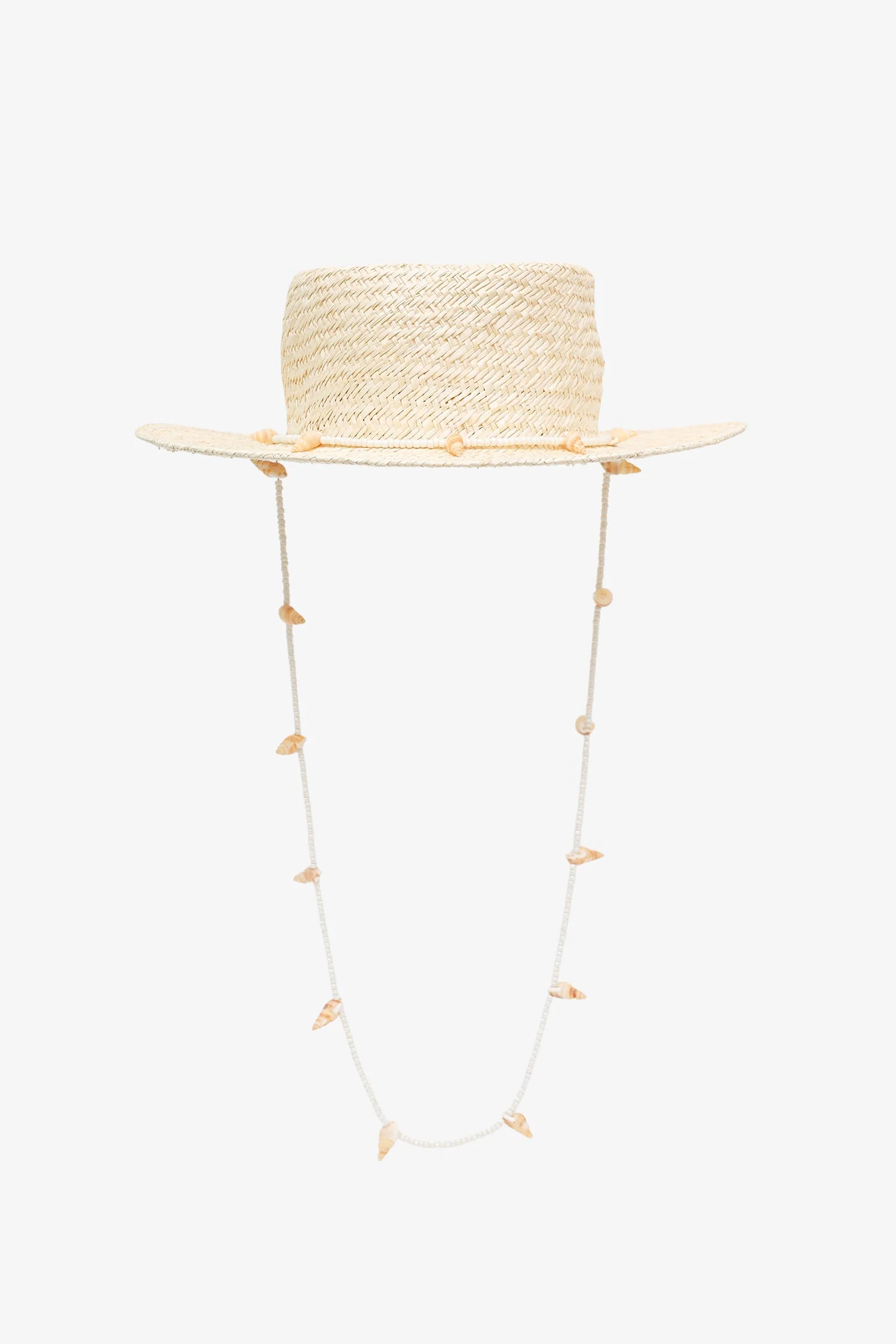 Lack of Colour Beige Straw 'Inca Seashells' Bucket Hat Size M - Image 2