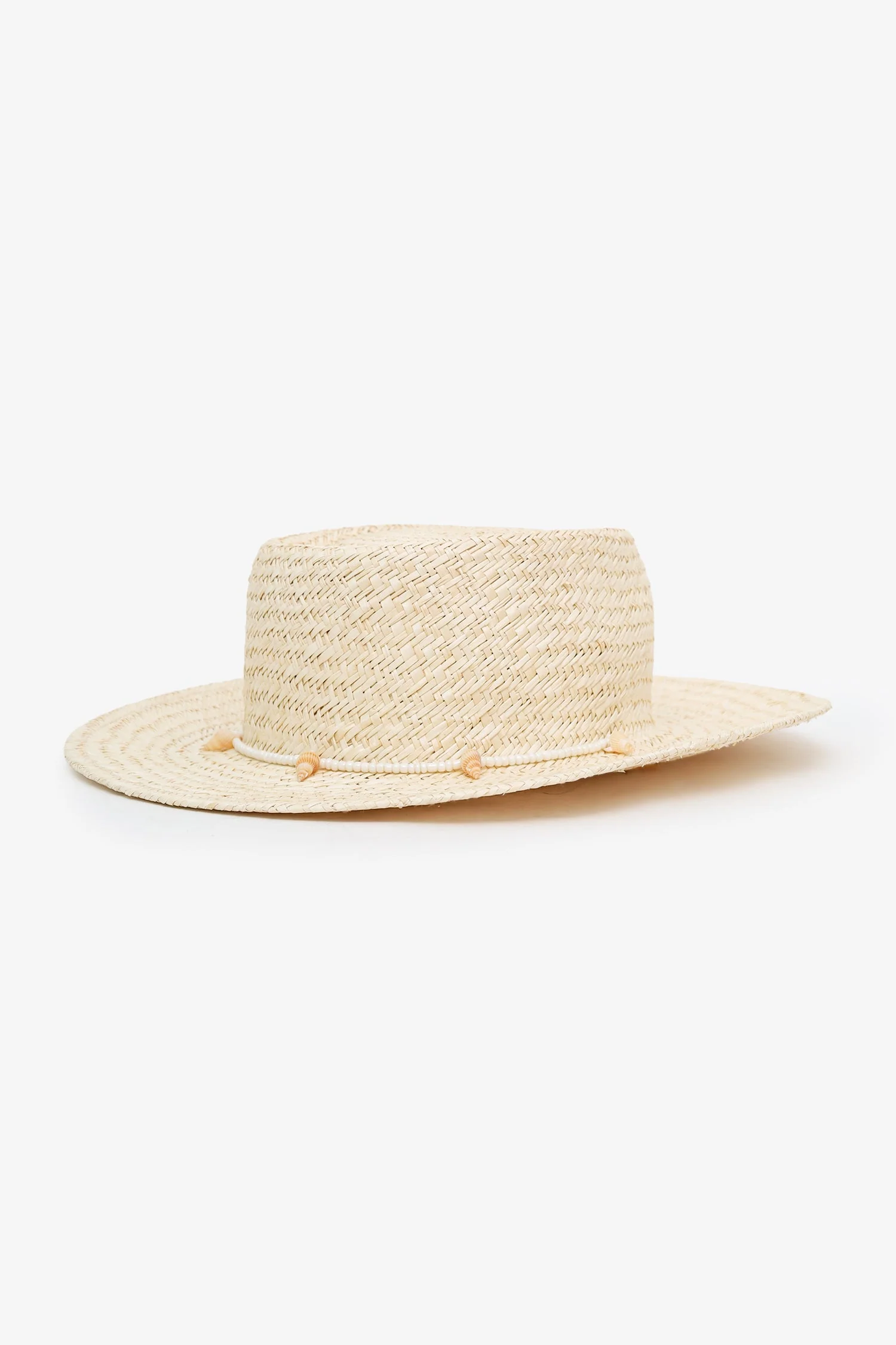 Lack of Colour Beige Straw 'Inca Seashells' Bucket Hat Size M - Image 3