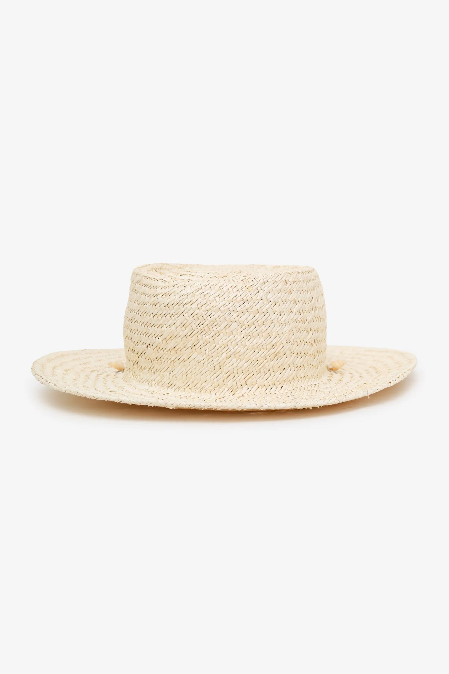 Lack of Colour Beige Straw 'Inca Seashells' Bucket Hat Size M - Image 4