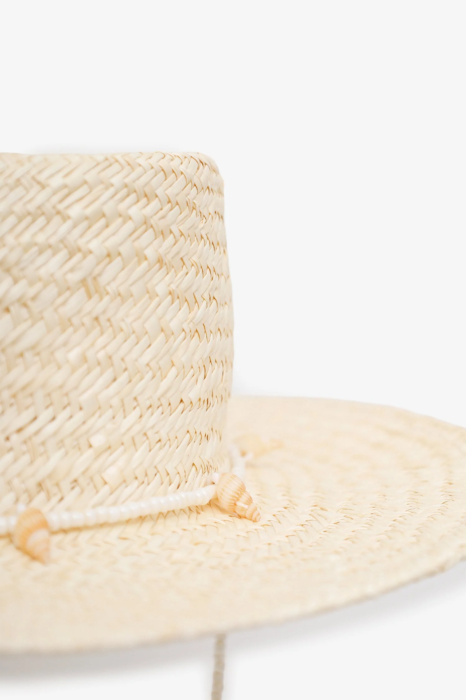 Lack of Colour Beige Straw 'Inca Seashells' Bucket Hat Size M - Image 5