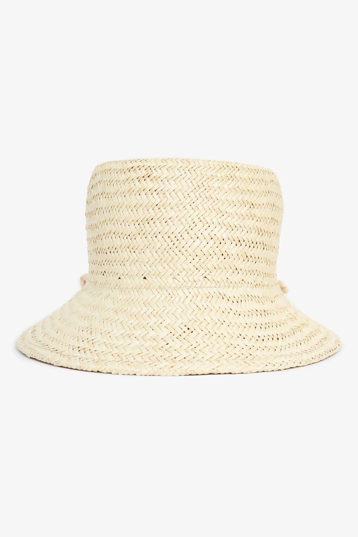 Lack of Colour Beige Straw 'Inca Seashells' Bucket Hat Size M - Image 4