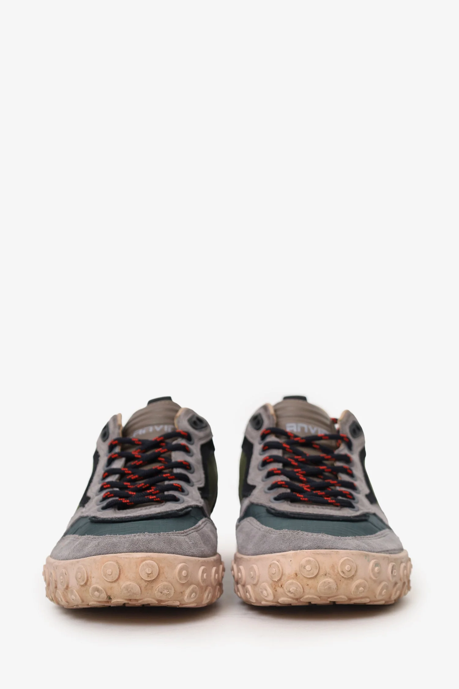 Lanvin Green/Grey Low Top Sneakers Size 8 - Image 3