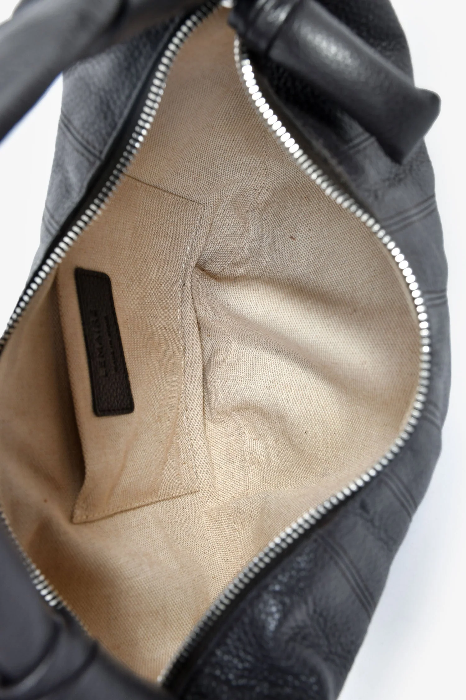 Lemaire Charcoal Leather Mini Fortune Croissant Bag - Image 6