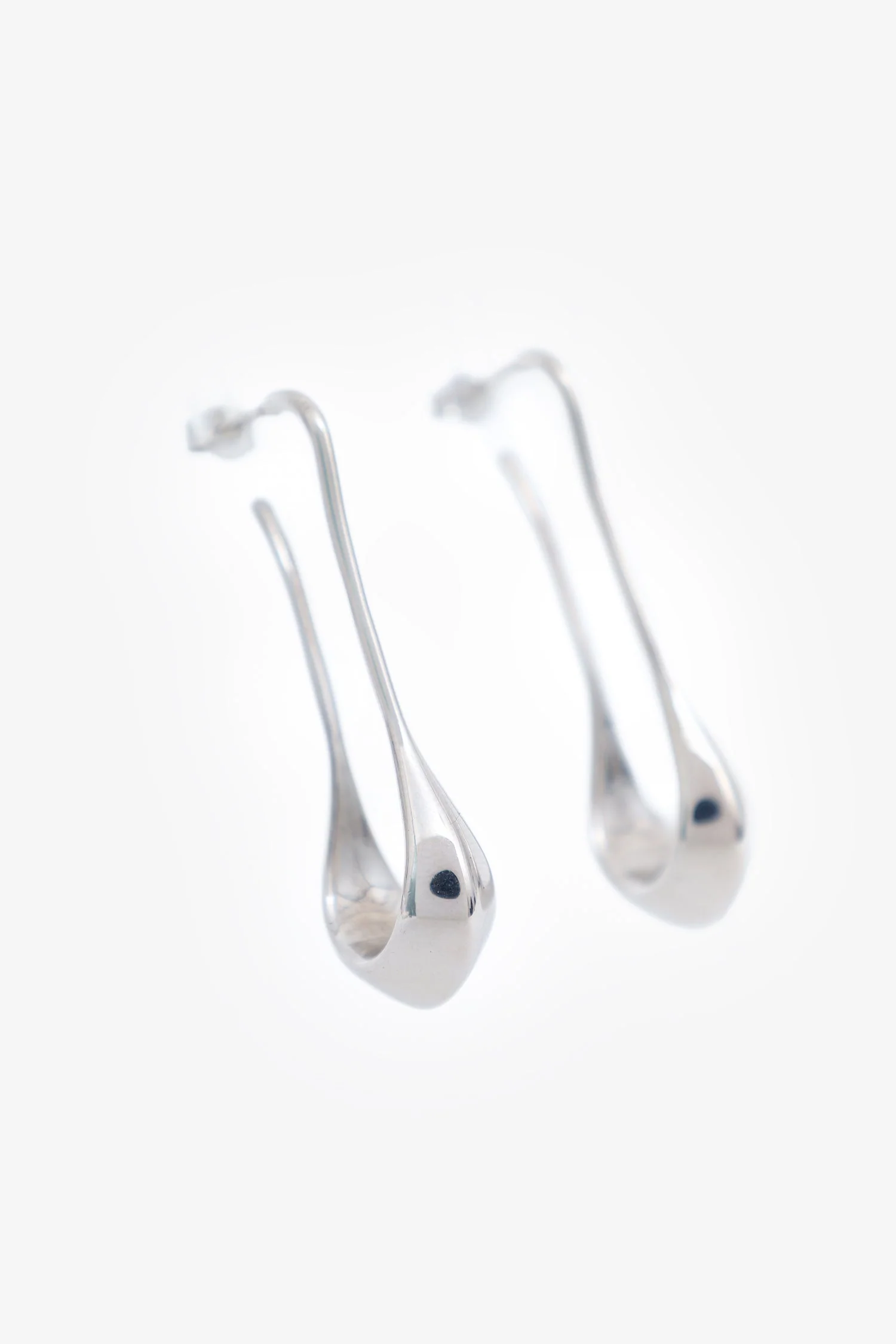 Lemaire Sterling Silver Short Drop Earrings - Image 4
