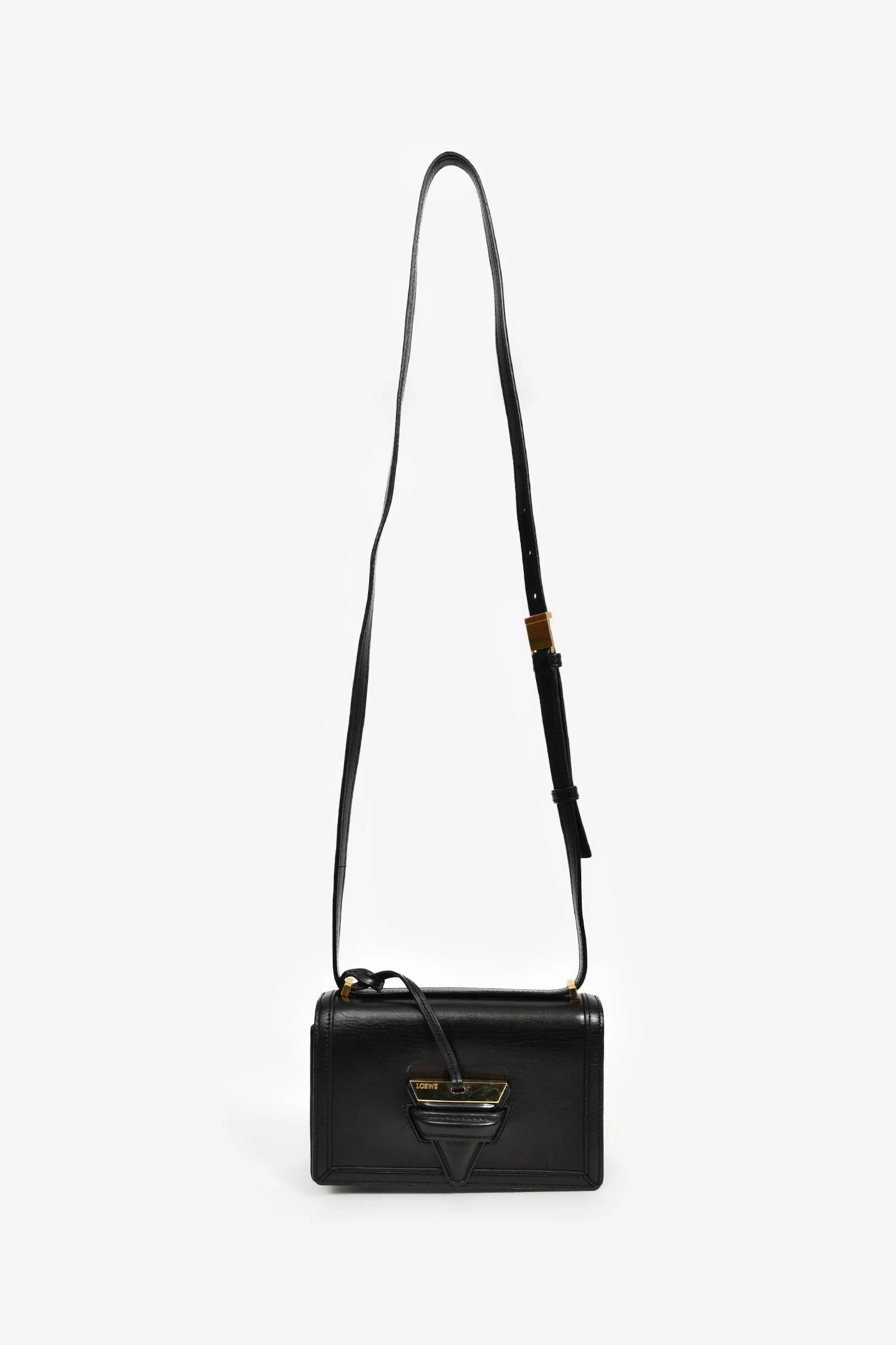 Loewe 2016 Black Leather Barcelona Crossbody Bag - Image 7