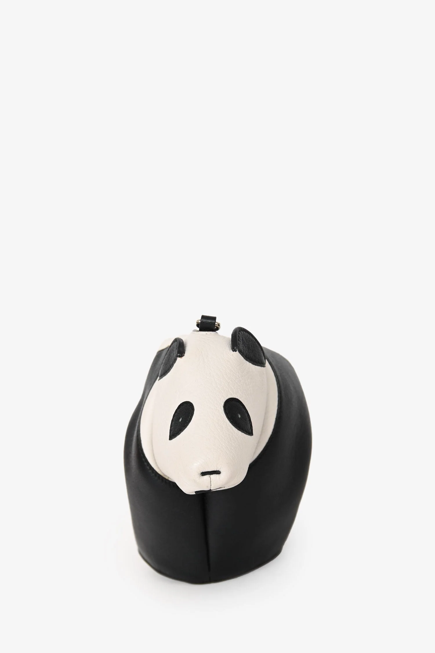 Loewe 2016 Black/White Leather Panda Animal Crossbody With Strap - Image 3