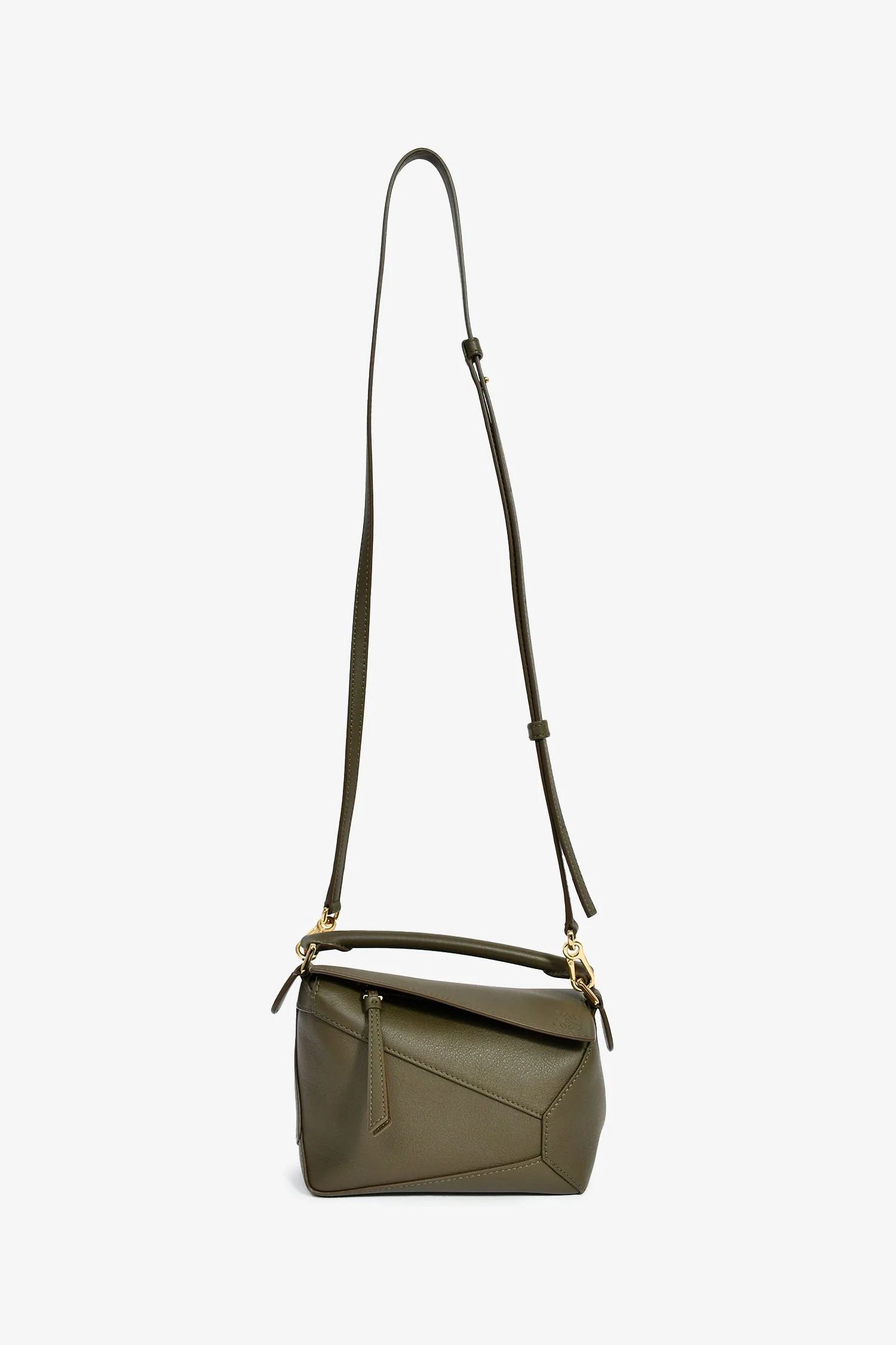 Loewe 2024 Dark Khaki Mini Puzzle Edge Shoulder Bag - Image 7