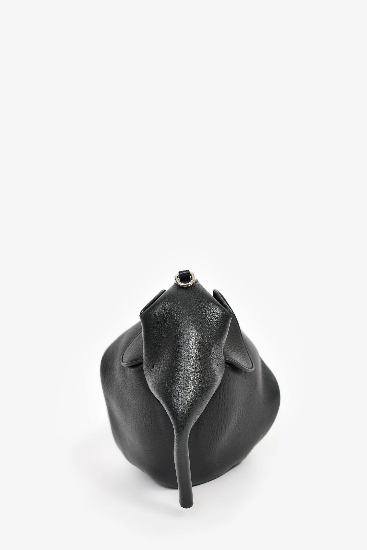 Loewe Black Leather Elephant Bag with Strap - Image 4